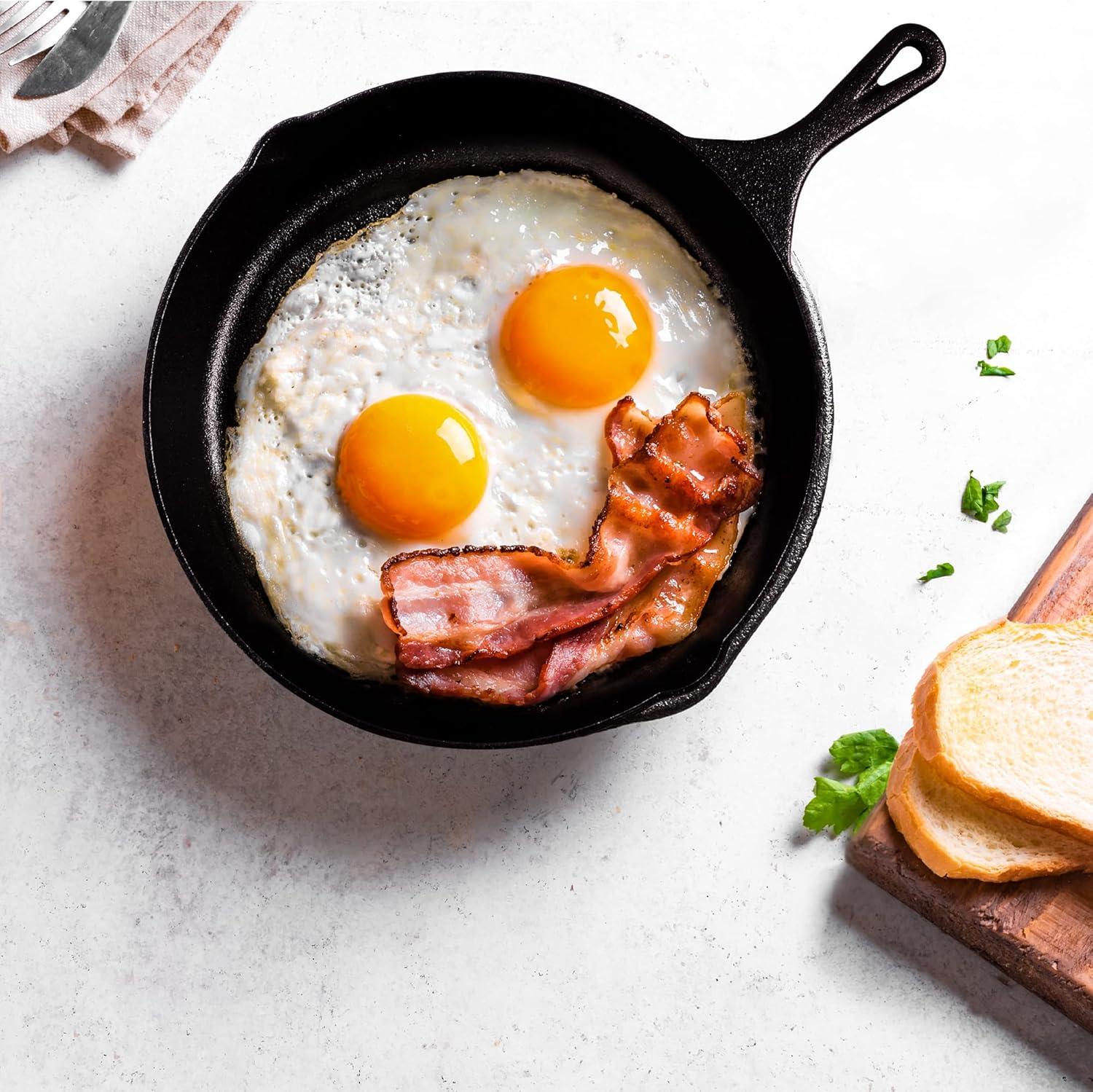 image:imageUtopia Kitchen Cast Iron Frying Pan 1025 Inch Cast Iron Chefs Pan Pre Seasoned Skillet Safe Grill Cookware for Indoor amp Outdoor Use BlackBlack