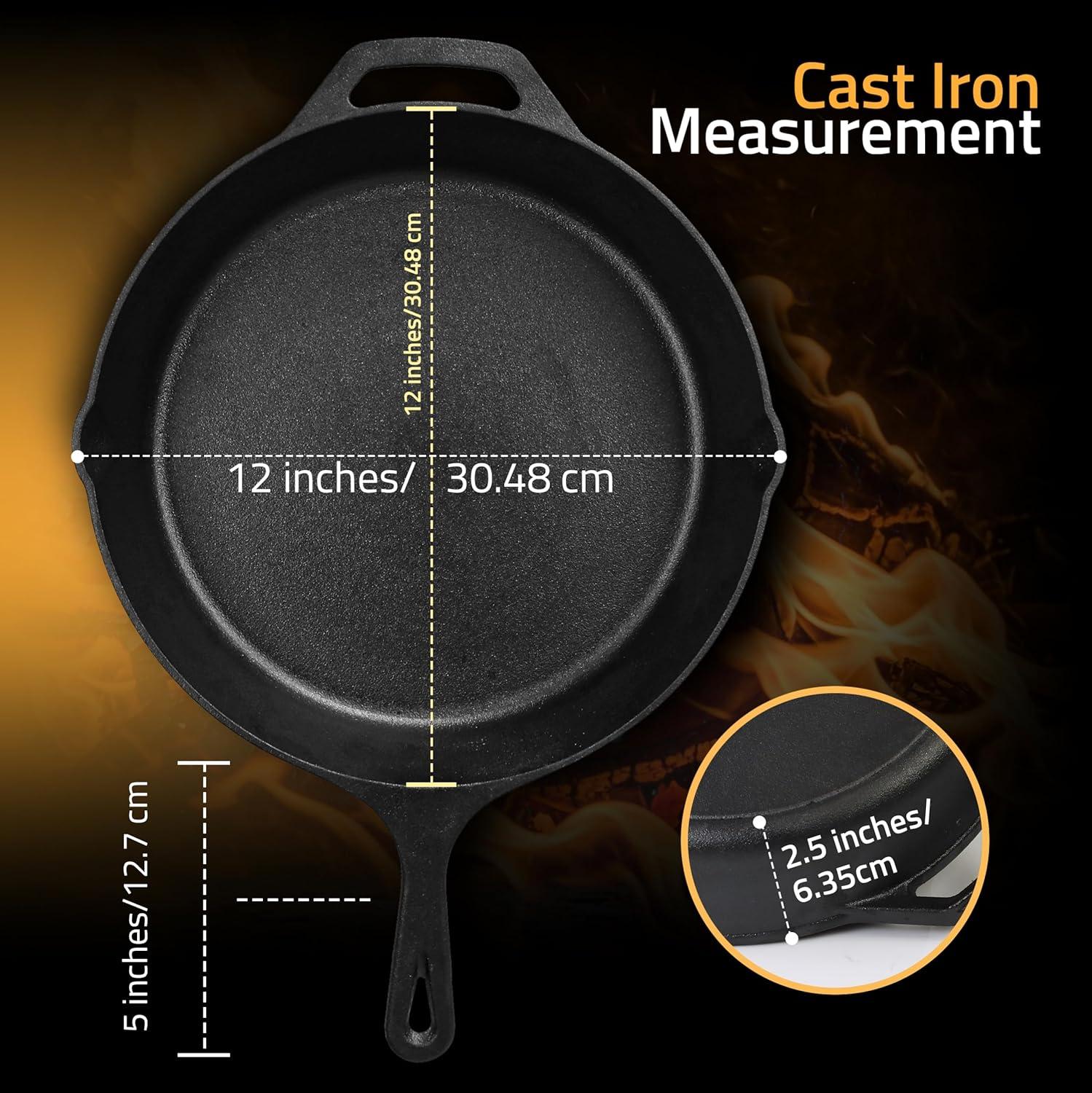 image:imageUtopia Kitchen Cast Iron Frying Pan 1025 Inch Cast Iron Chefs Pan Pre Seasoned Skillet Safe Grill Cookware for Indoor amp Outdoor Use BlackBlack