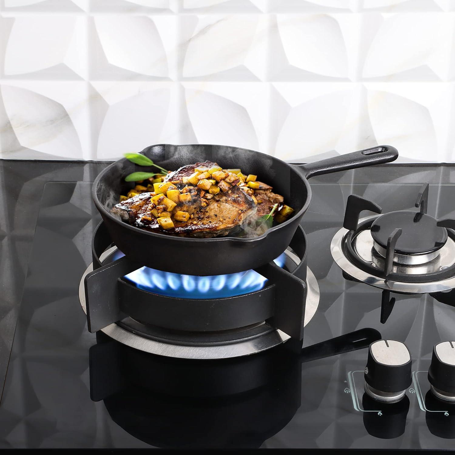 image:imageUtopia Kitchen Cast Iron Frying Pan 1025 Inch Cast Iron Chefs Pan Pre Seasoned Skillet Safe Grill Cookware for Indoor amp Outdoor Use BlackBlack