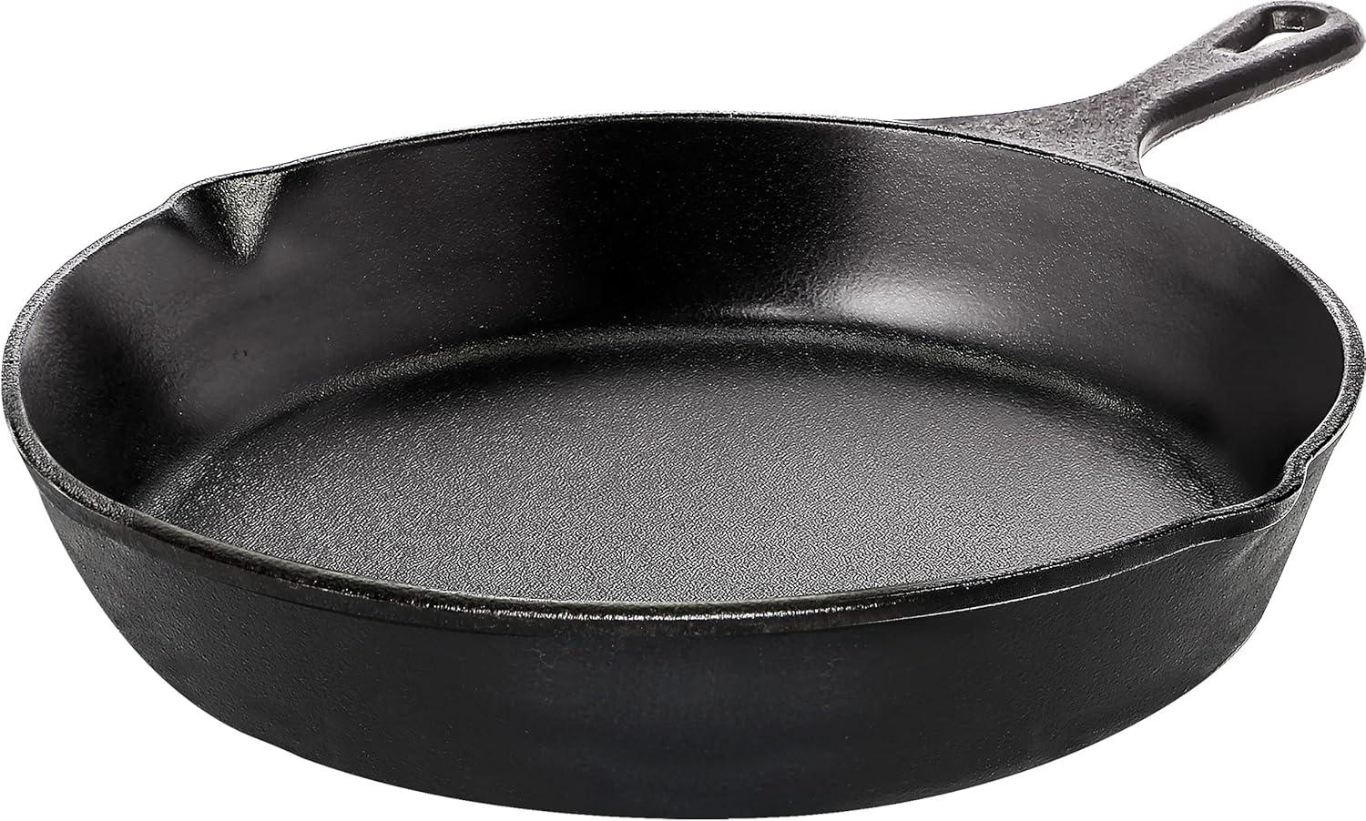 image:imageUtopia Kitchen Cast Iron Frying Pan 1025 Inch Cast Iron Chefs Pan Pre Seasoned Skillet Safe Grill Cookware for Indoor amp Outdoor Use BlackBlack