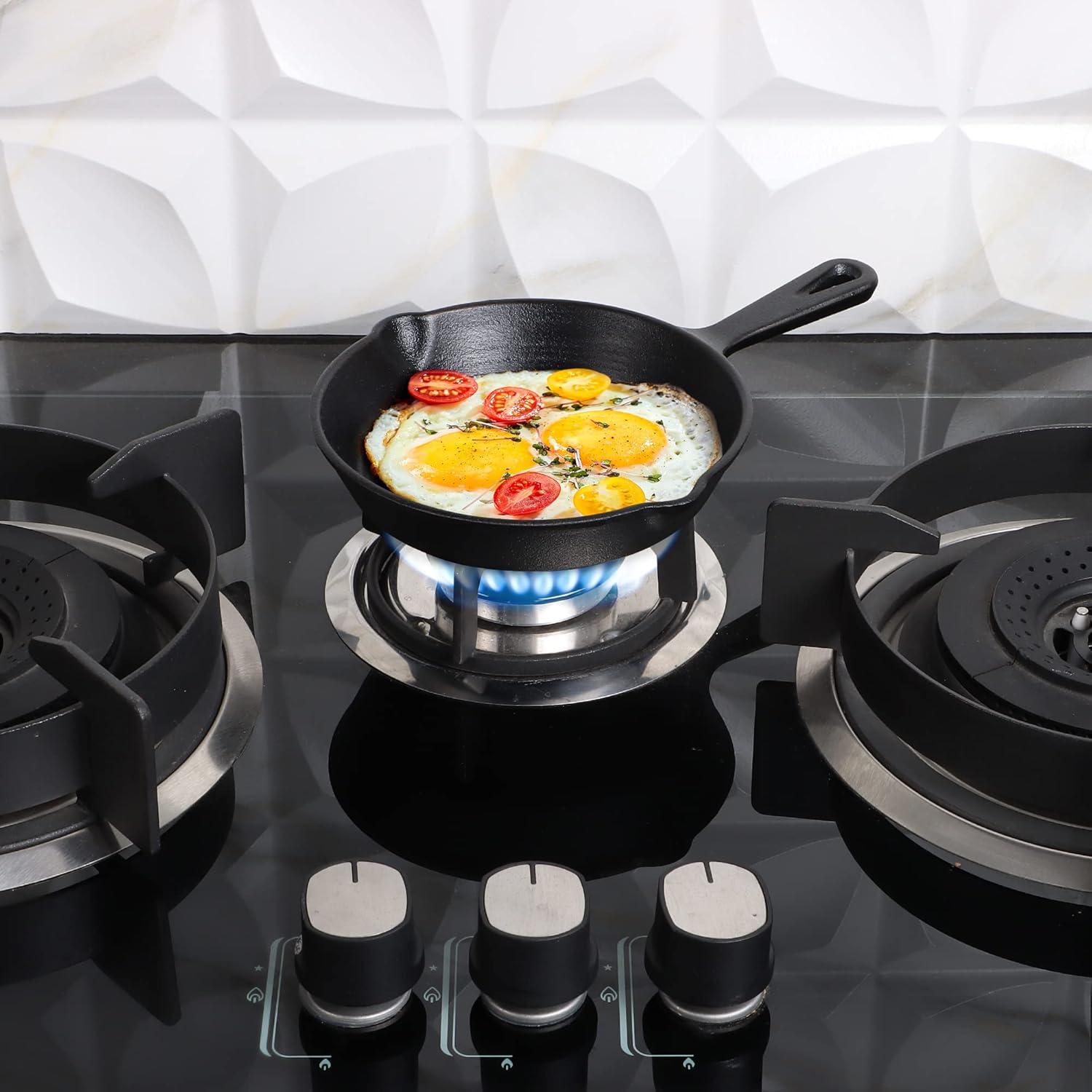 image:imageUtopia Kitchen Cast Iron Frying Pan 1025 Inch Cast Iron Chefs Pan Pre Seasoned Skillet Safe Grill Cookware for Indoor amp Outdoor Use BlackBlack