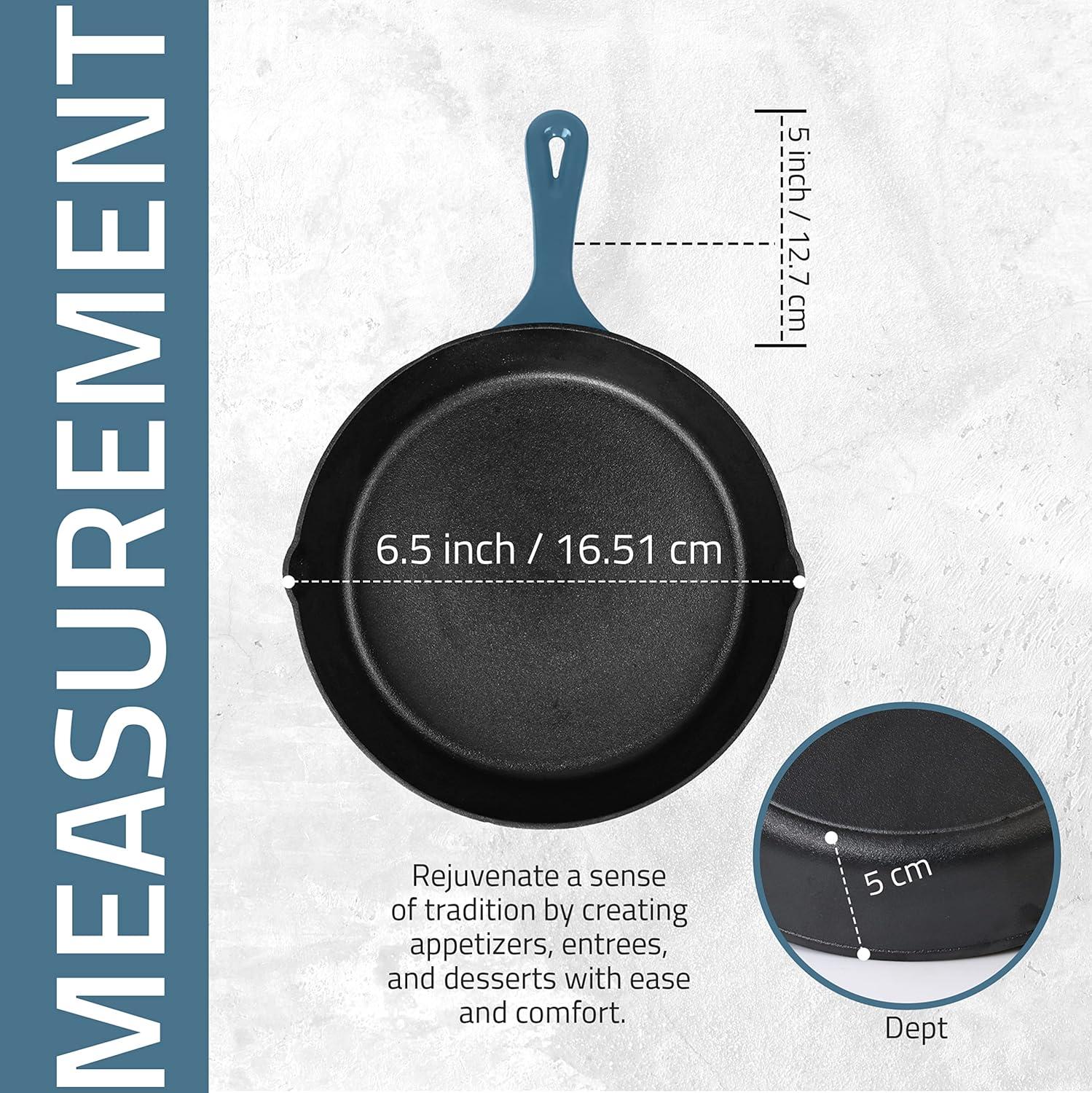 image:imageUtopia Kitchen Cast Iron Frying Pan 1025 Inch Cast Iron Chefs Pan Pre Seasoned Skillet Safe Grill Cookware for Indoor amp Outdoor Use BlackTeal