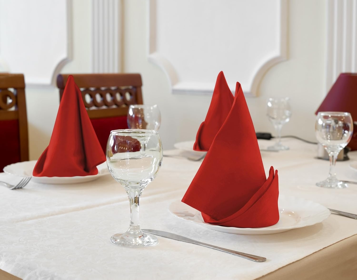 image:imageUtopia Kitchen Black Cloth Napkins 12 Pack 18x18 Inch Absorbent Cotton Blend Washable and Reusable for Dinner Restaurant Lunch Wedding and HotelRed