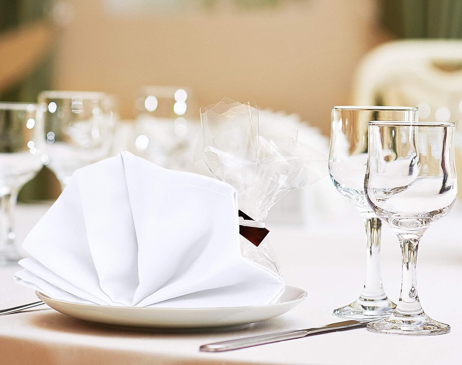 image:imageUtopia Kitchen Black Cloth Napkins 12 Pack 18x18 Inch Absorbent Cotton Blend Washable and Reusable for Dinner Restaurant Lunch Wedding and HotelWhite