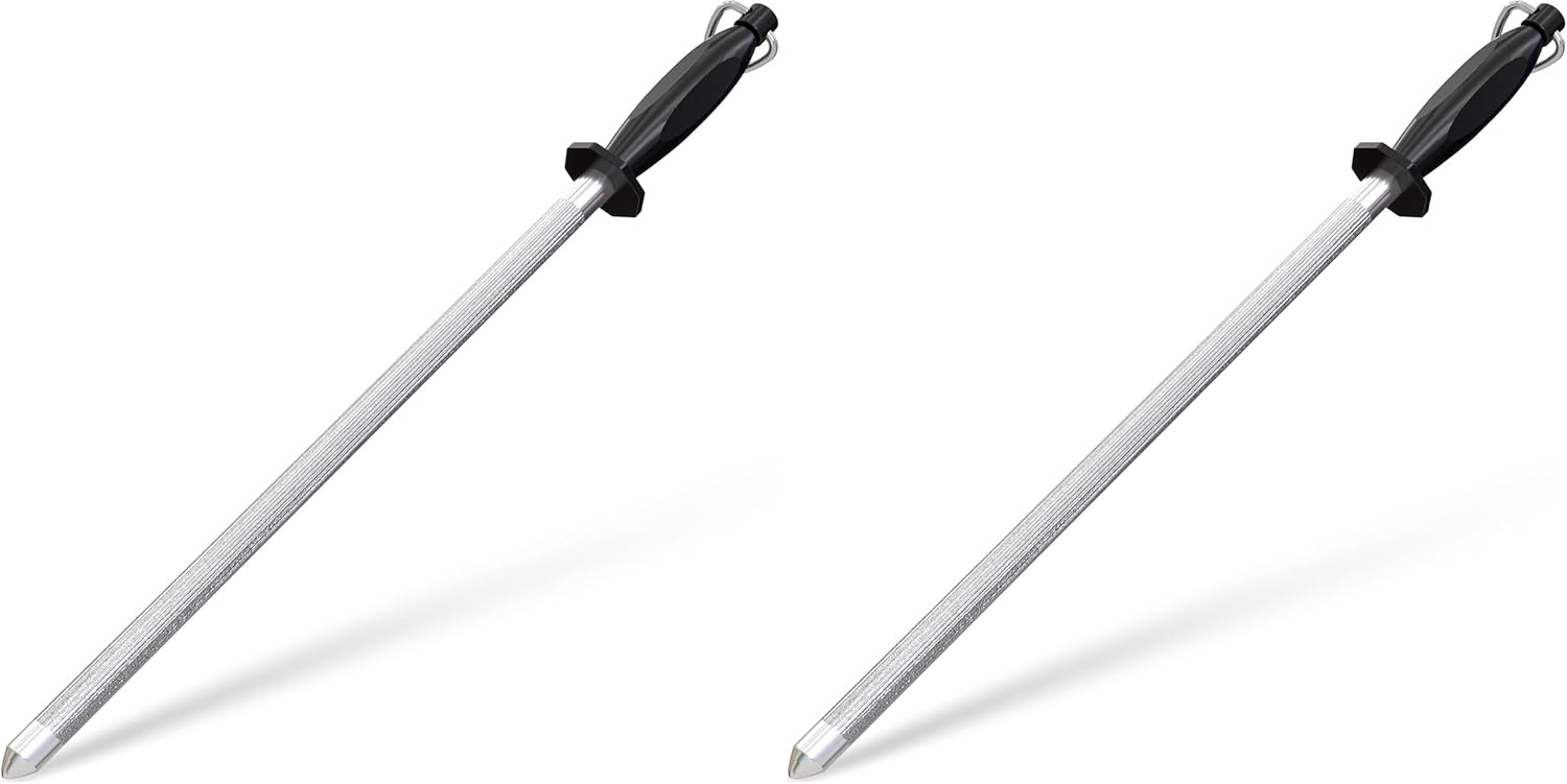 image:imageUtopia Kitchen 10 Inch Honing Steel Knife Sharpening Steel Sharpening Rod BlackBlack
