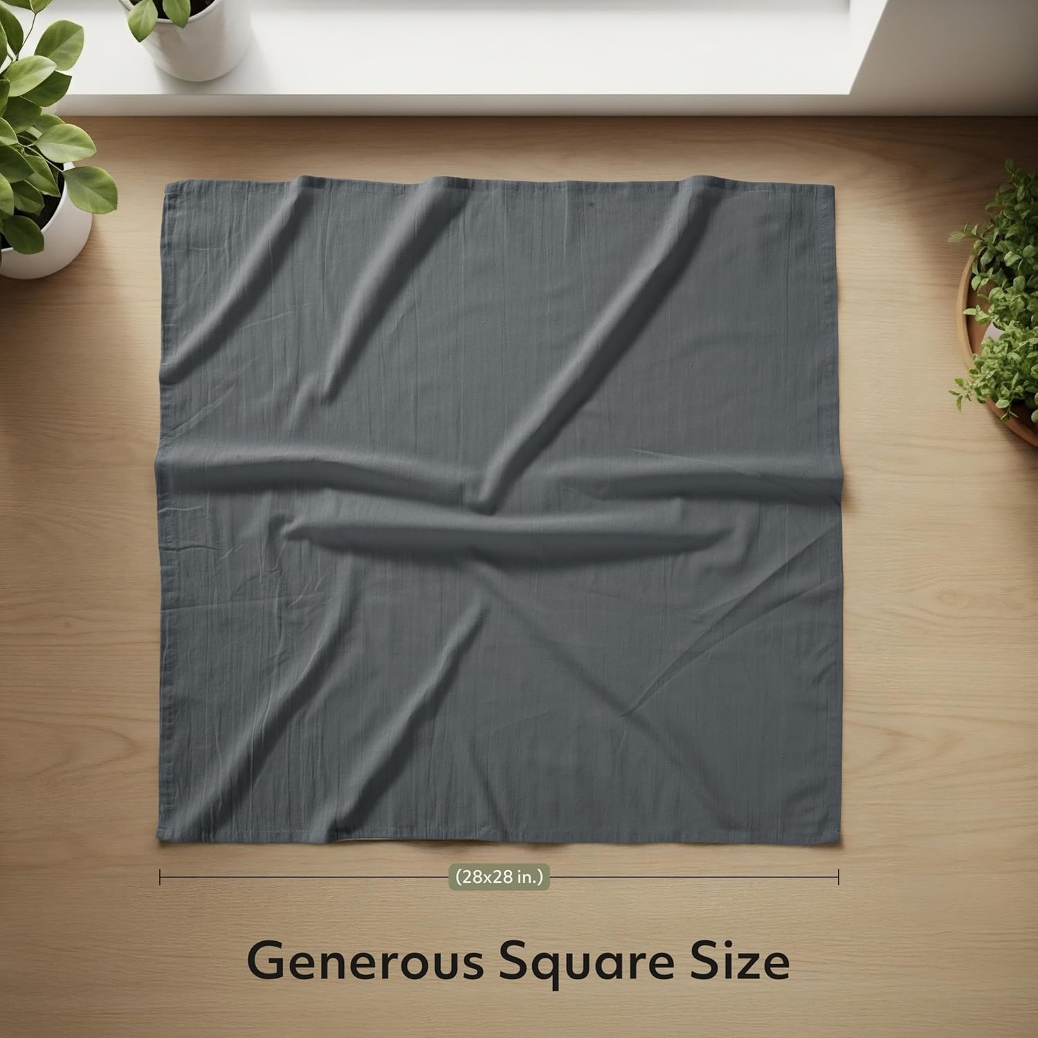 image:imageUtopia Kitchen Light Grey Flour Sack Towels 12 Pack 28 x 28 Inch 100 Cotton Tea Towels for Cleaning amp Drying Highly Absorbent Kitchen Dish ClothLight Grey