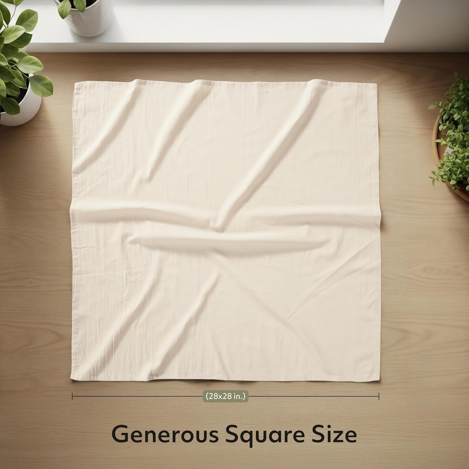 image:imageUtopia Kitchen Light Grey Flour Sack Towels 12 Pack 28 x 28 Inch 100 Cotton Tea Towels for Cleaning amp Drying Highly Absorbent Kitchen Dish ClothNatural
