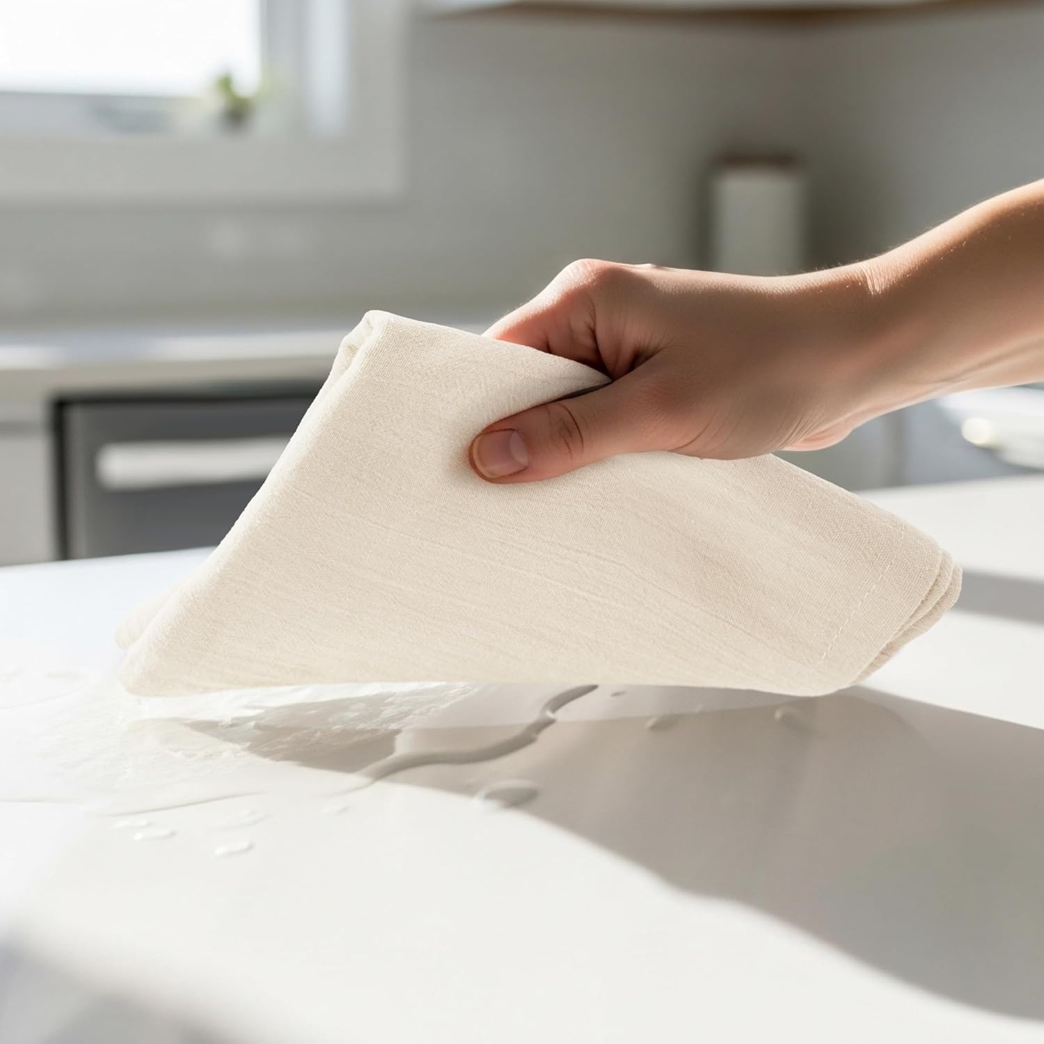 image:imageUtopia Kitchen Light Grey Flour Sack Towels 12 Pack 28 x 28 Inch 100 Cotton Tea Towels for Cleaning amp Drying Highly Absorbent Kitchen Dish ClothNatural