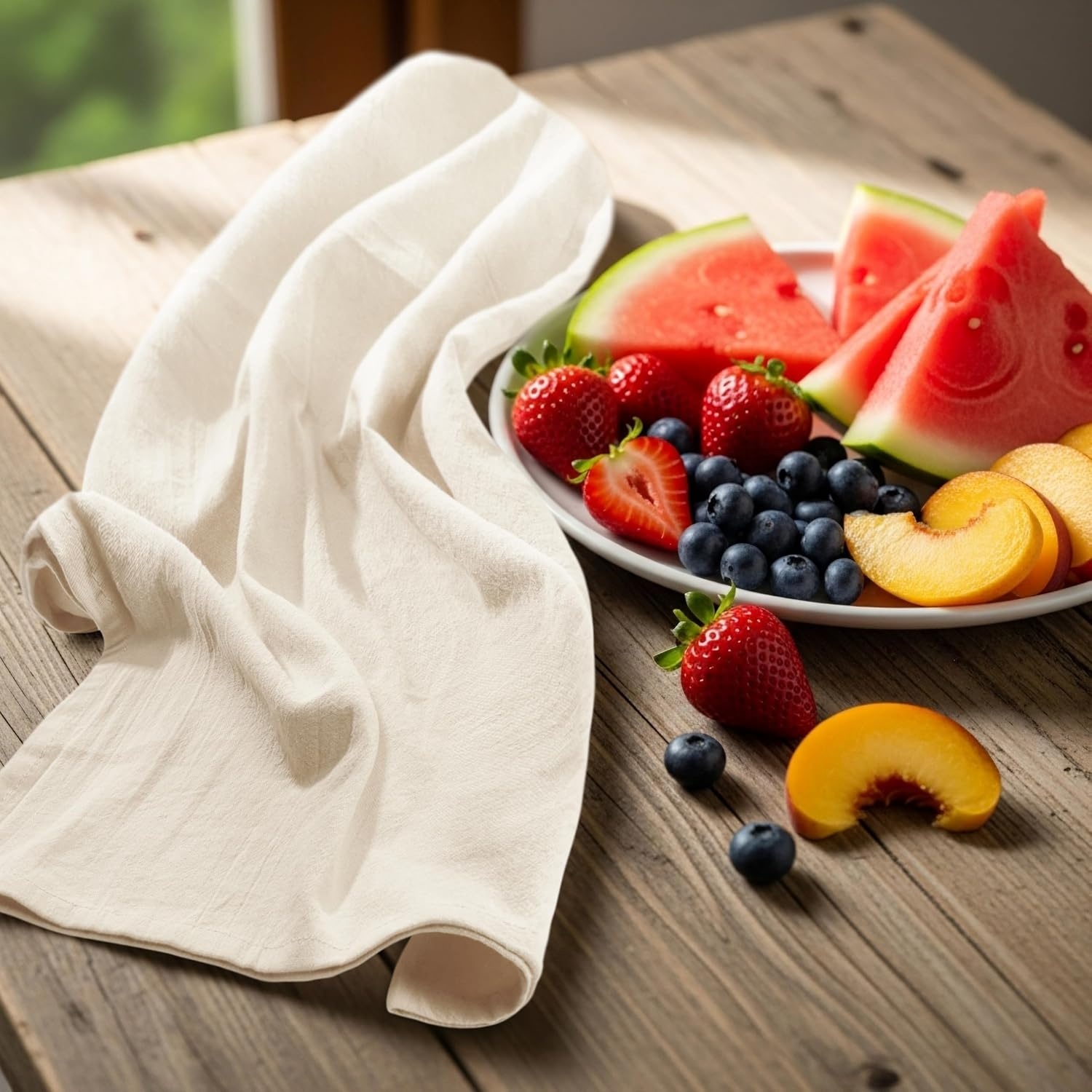 image:imageUtopia Kitchen Light Grey Flour Sack Towels 12 Pack 28 x 28 Inch 100 Cotton Tea Towels for Cleaning amp Drying Highly Absorbent Kitchen Dish ClothNatural