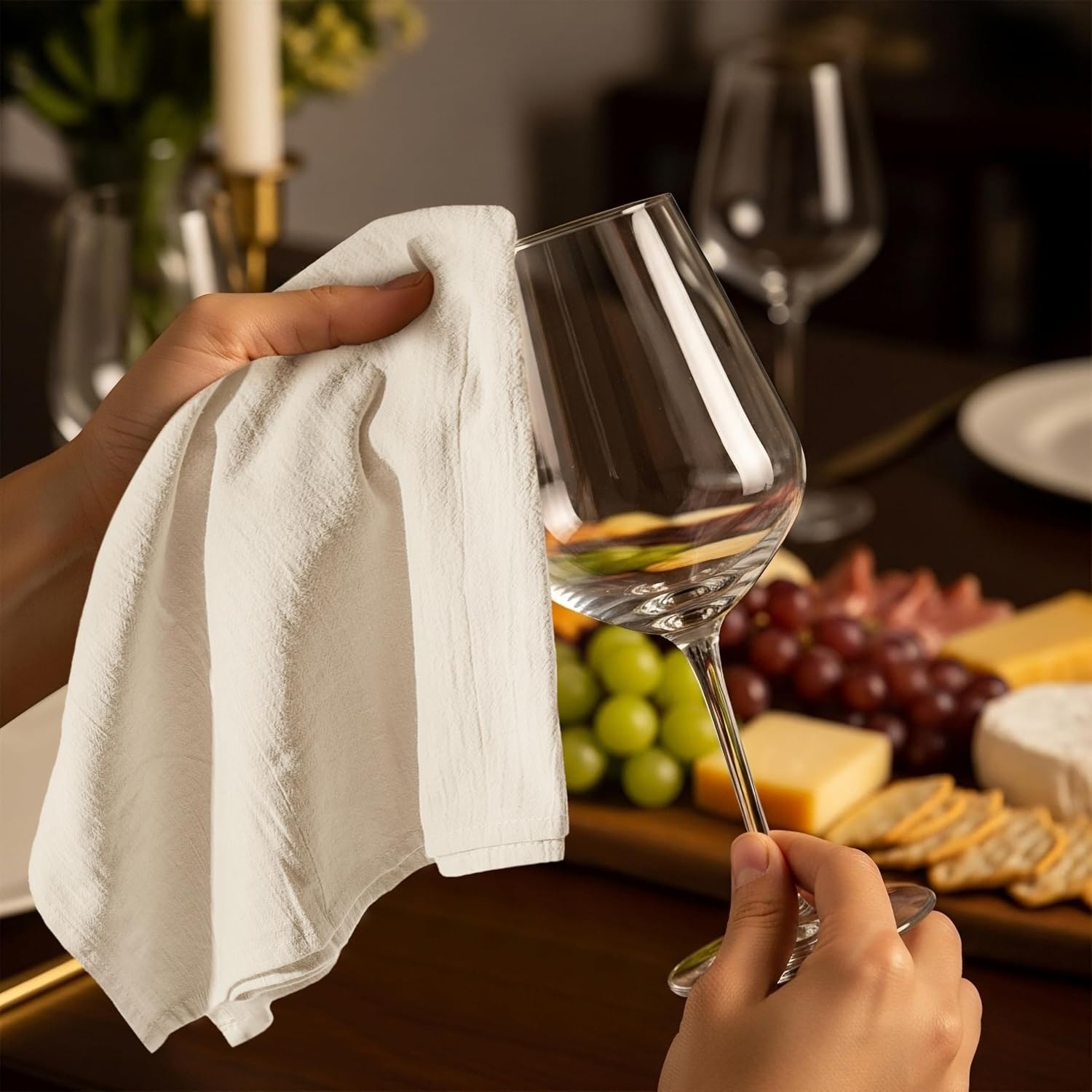 image:imageUtopia Kitchen Light Grey Flour Sack Towels 12 Pack 28 x 28 Inch 100 Cotton Tea Towels for Cleaning amp Drying Highly Absorbent Kitchen Dish ClothNatural