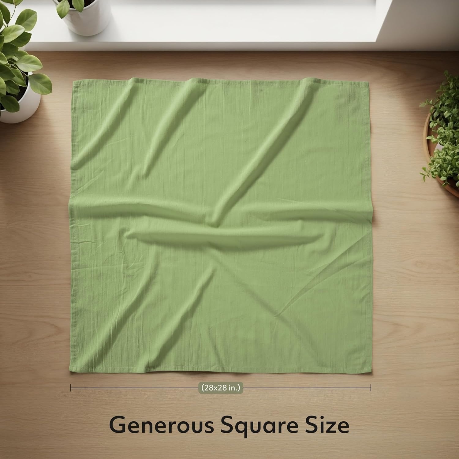 image:imageUtopia Kitchen Light Grey Flour Sack Towels 12 Pack 28 x 28 Inch 100 Cotton Tea Towels for Cleaning amp Drying Highly Absorbent Kitchen Dish ClothSage Green
