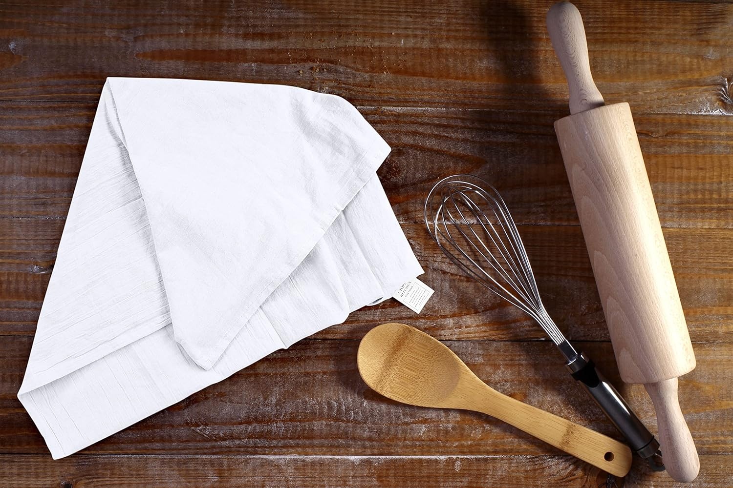 image:imageUtopia Kitchen Light Grey Flour Sack Towels 12 Pack 28 x 28 Inch 100 Cotton Tea Towels for Cleaning amp Drying Highly Absorbent Kitchen Dish ClothWhite