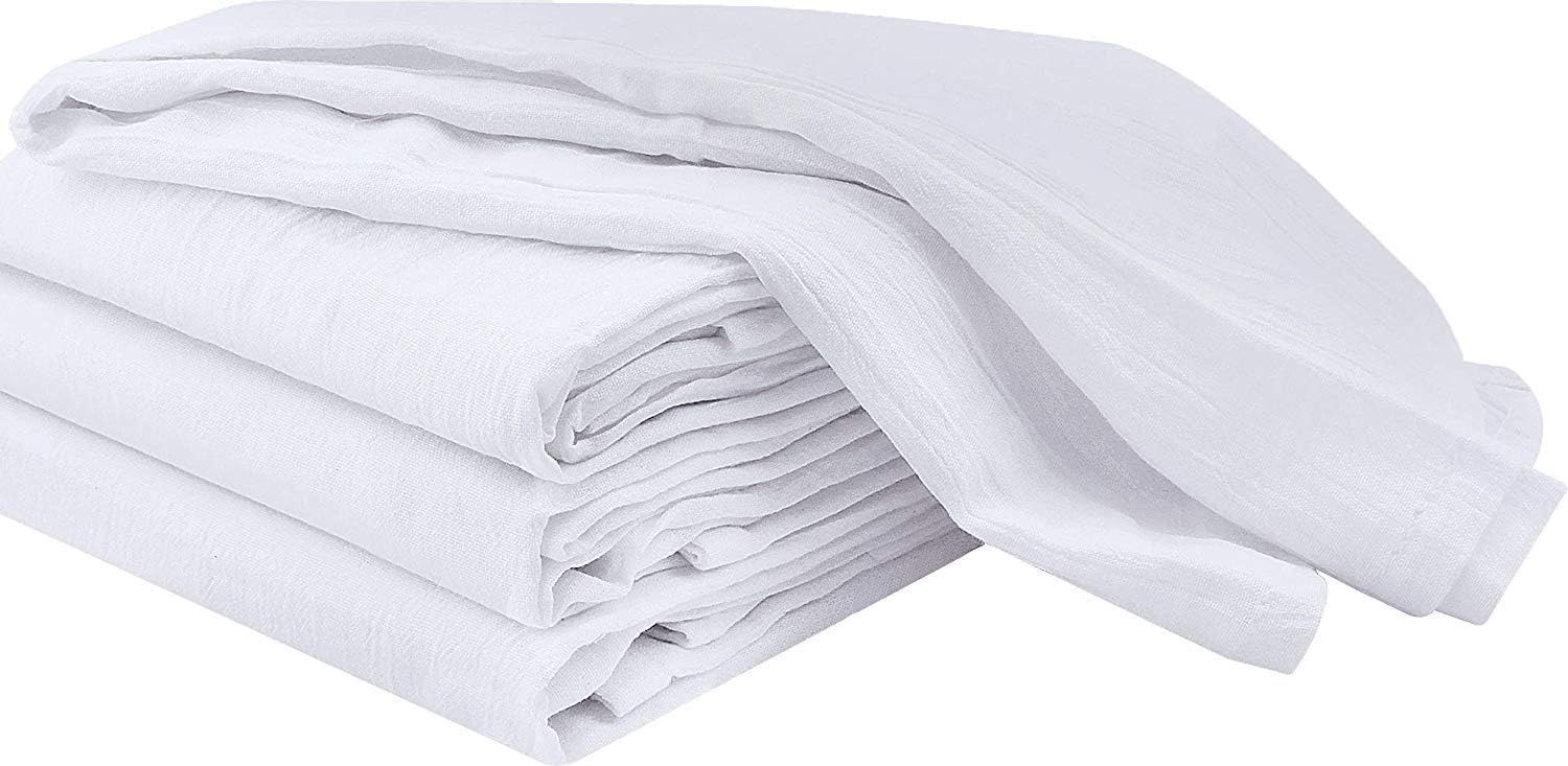 image:imageUtopia Kitchen Light Grey Flour Sack Towels 12 Pack 28 x 28 Inch 100 Cotton Tea Towels for Cleaning amp Drying Highly Absorbent Kitchen Dish ClothWhite