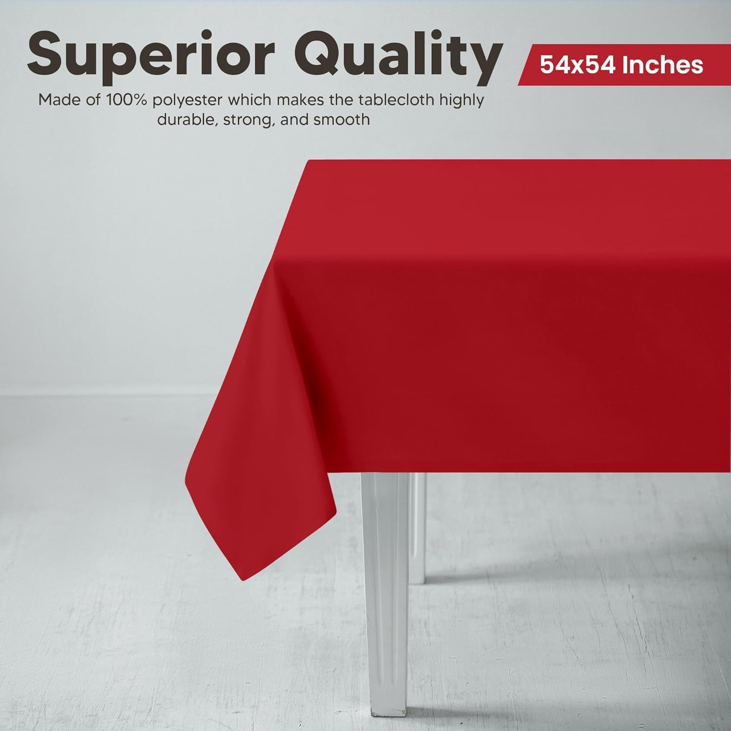 image:imageUtopia Kitchen Rectangle Table Cloth 1 Pack Tablecloth Machine Washable Polyester Table Cover for Dining Buffet Parties Picnics Events Weddings and Restaurants 52x70 Inches BlackRed
