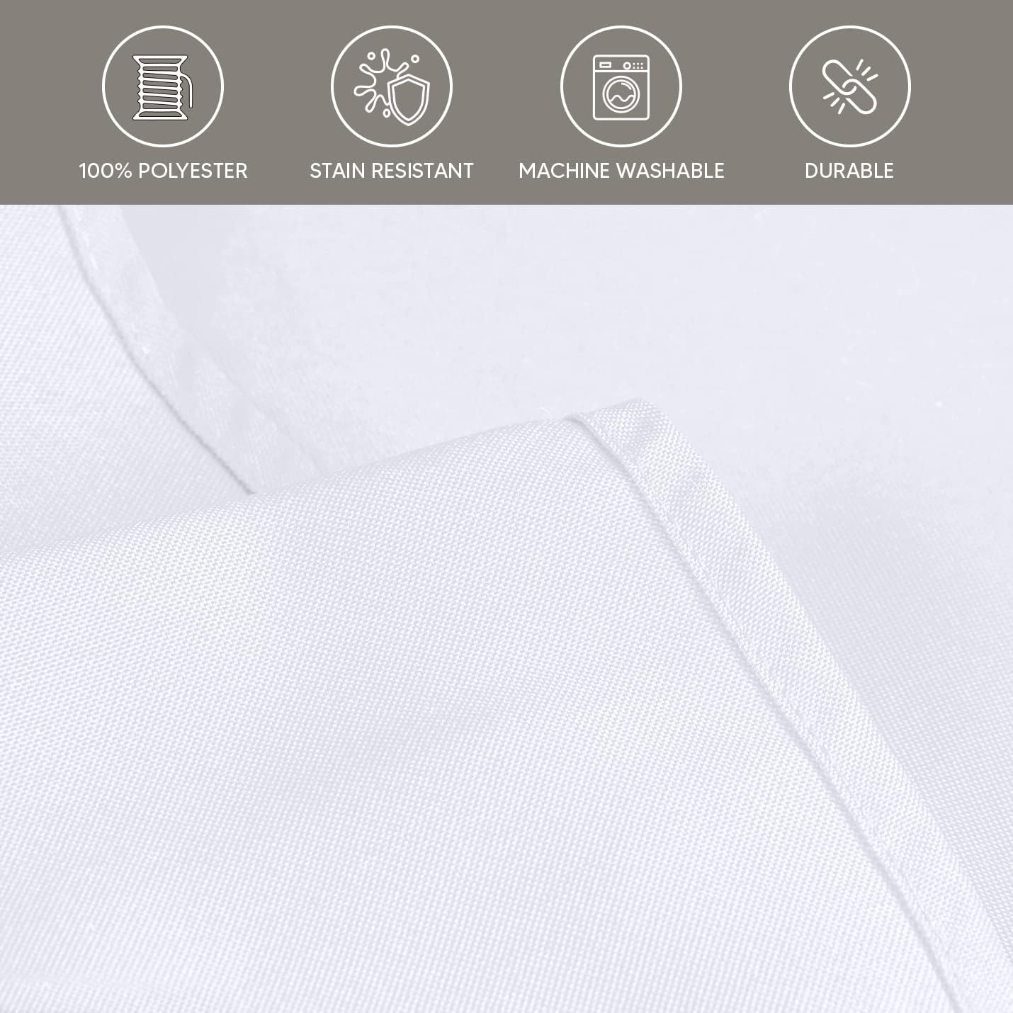 image:imageUtopia Kitchen Rectangle Table Cloth 1 Pack Tablecloth Machine Washable Polyester Table Cover for Dining Buffet Parties Picnics Events Weddings and Restaurants 52x70 Inches BlackWhite