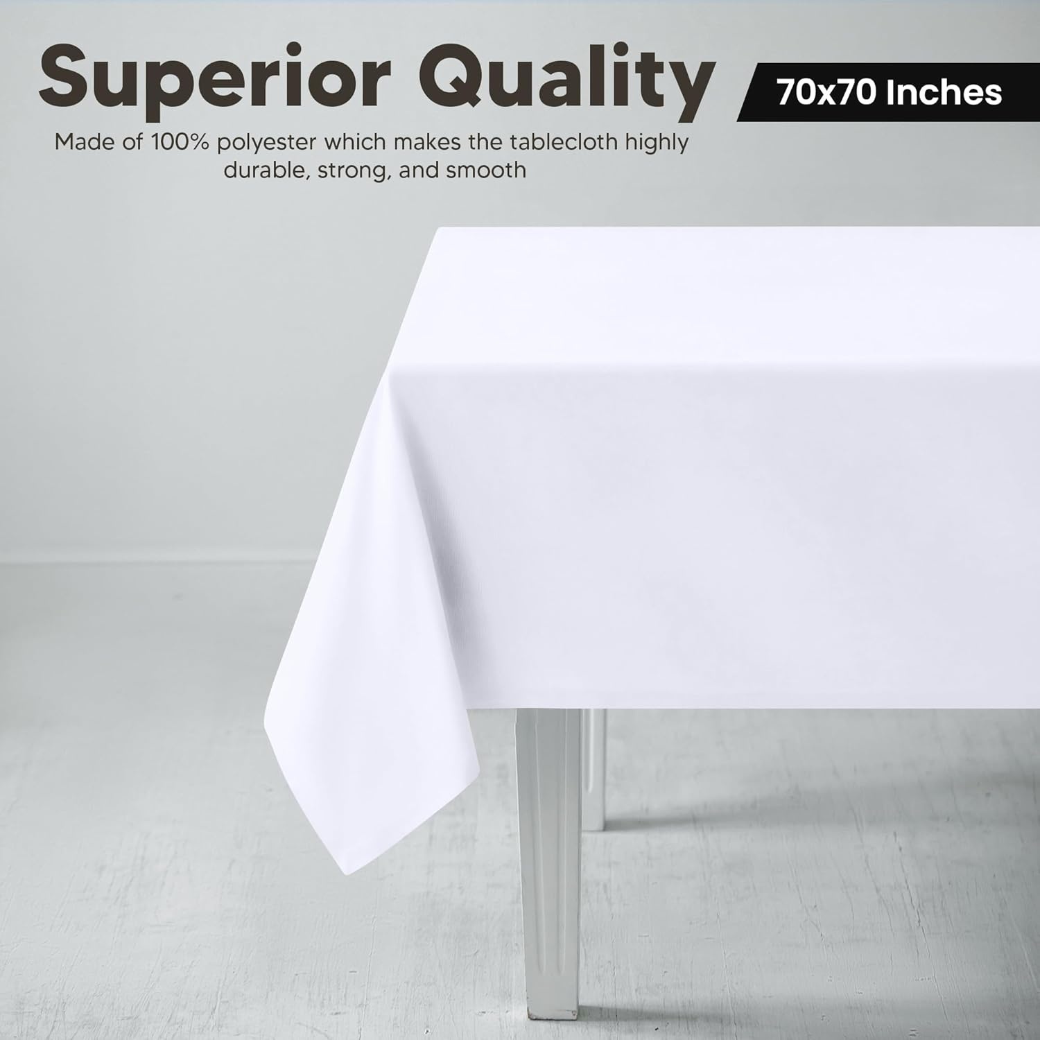 image:imageUtopia Kitchen Rectangle Table Cloth 1 Pack Tablecloth Machine Washable Polyester Table Cover for Dining Buffet Parties Picnics Events Weddings and Restaurants 52x70 Inches BlackWhite