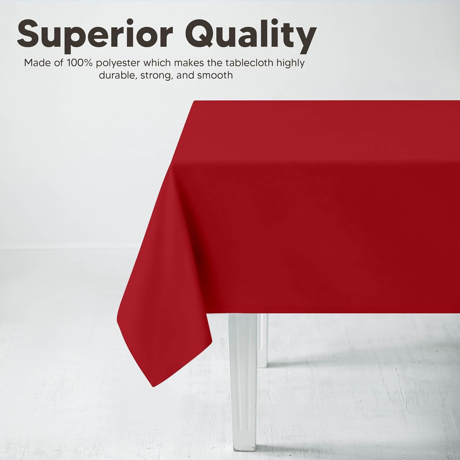 image:imageUtopia Kitchen Rectangle Table Cloth 1 Pack Tablecloth Machine Washable Polyester Table Cover for Dining Buffet Parties Picnics Events Weddings and Restaurants 52x70 Inches BlackRed