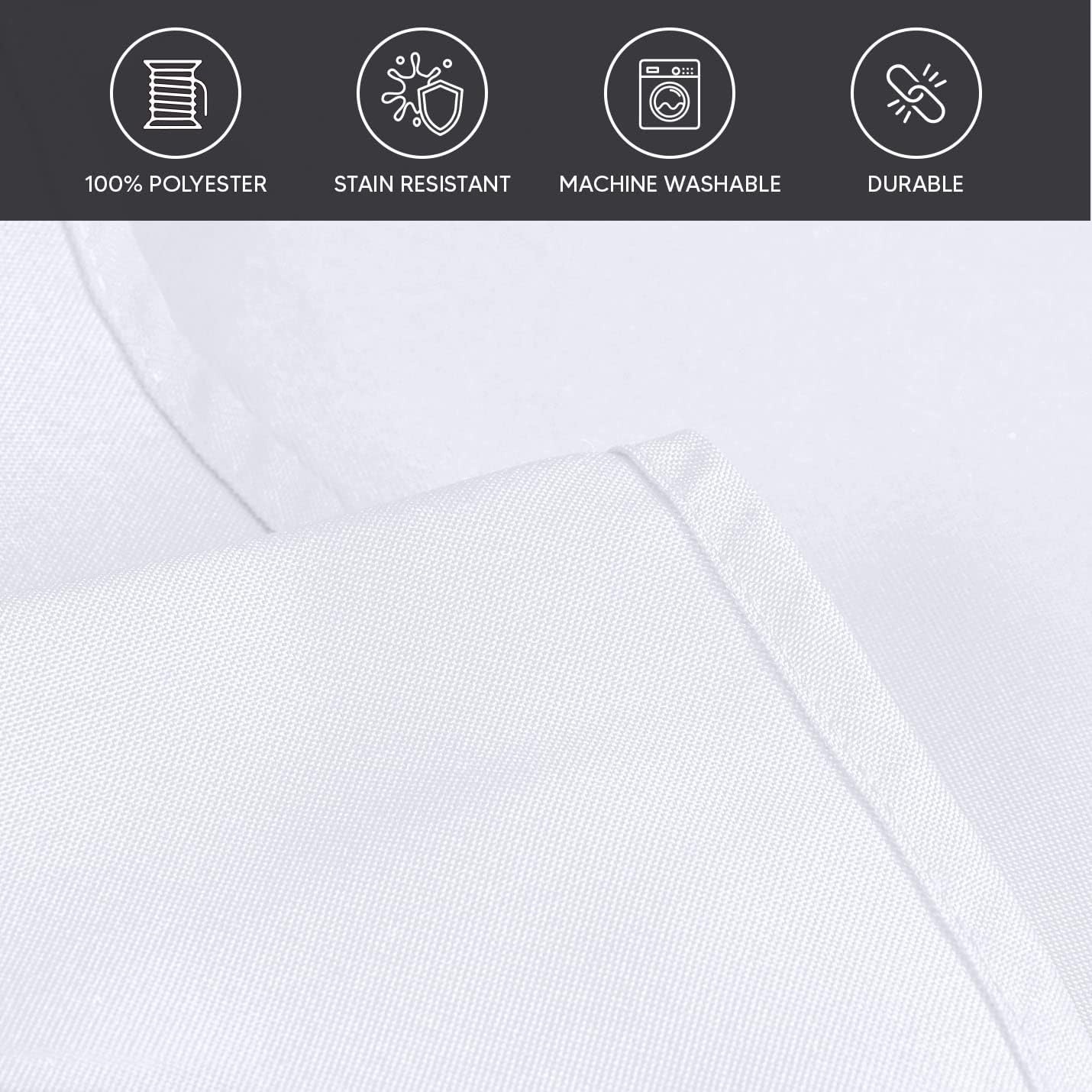 image:imageUtopia Kitchen Rectangle Table Cloth 1 Pack Tablecloth Machine Washable Polyester Table Cover for Dining Buffet Parties Picnics Events Weddings and Restaurants 52x70 Inches BlackWhite