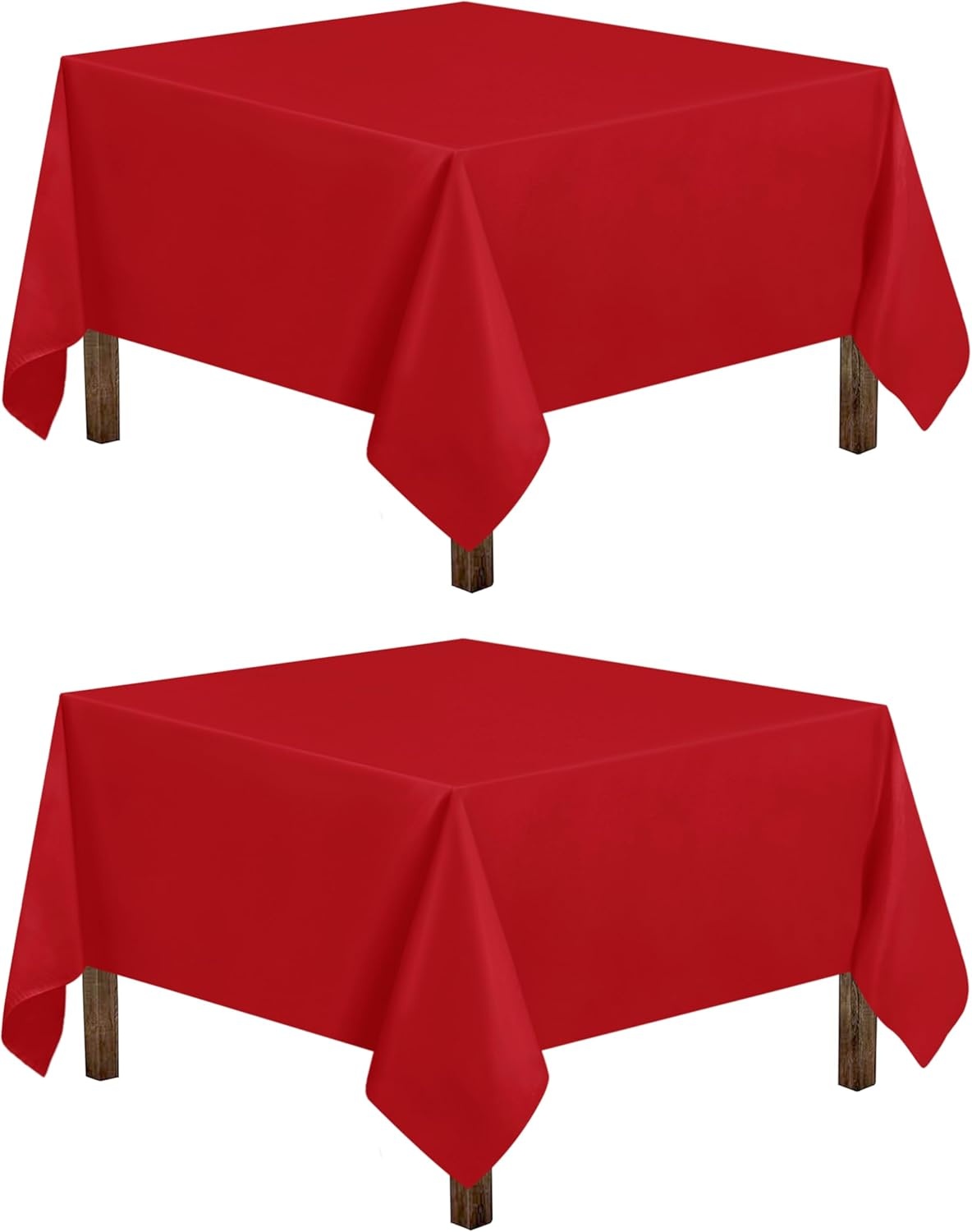 image:imageUtopia Kitchen Rectangle Table Cloth 1 Pack Tablecloth Machine Washable Polyester Table Cover for Dining Buffet Parties Picnics Events Weddings and Restaurants 52x70 Inches BlackRed