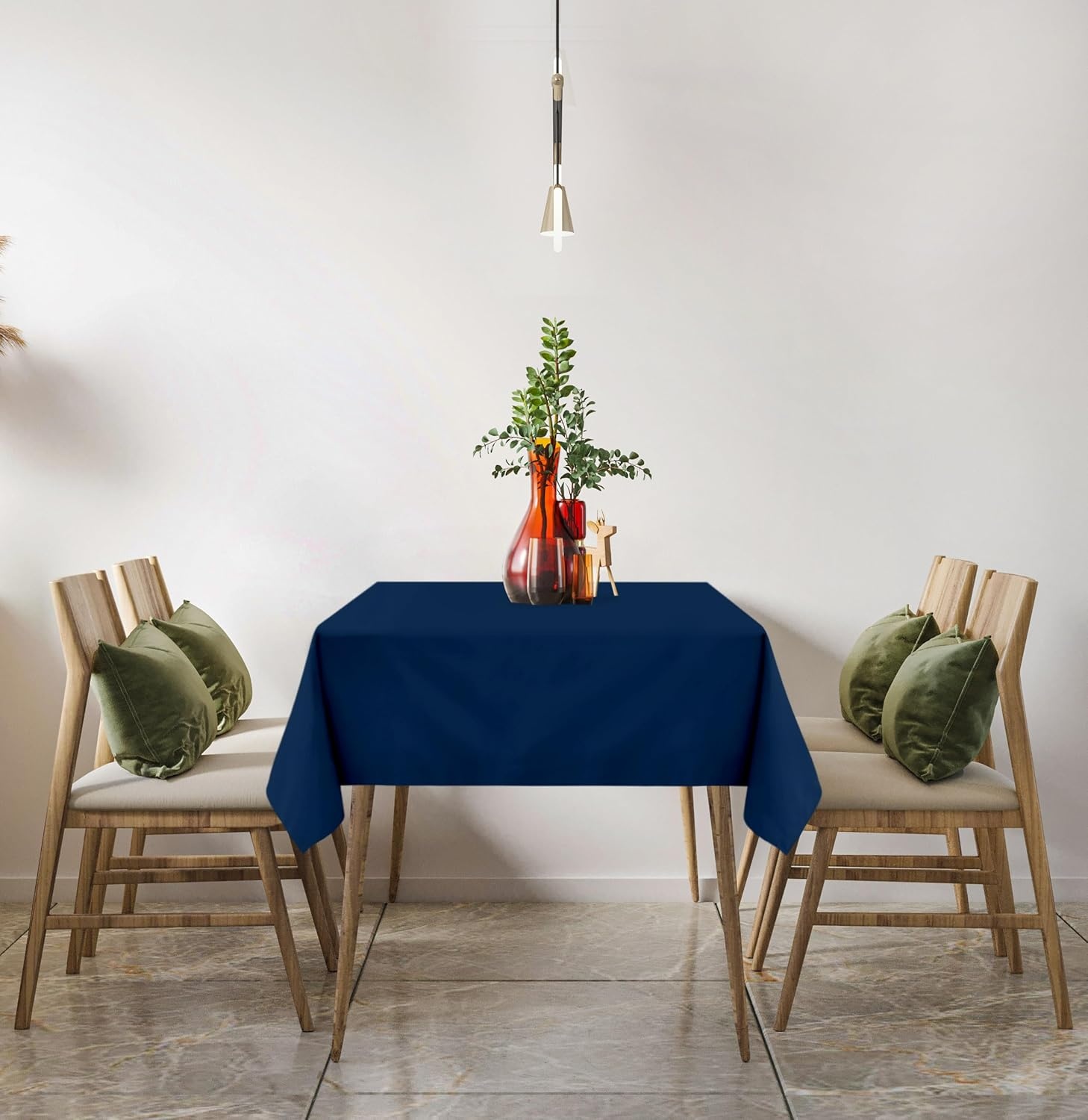 image:imageUtopia Kitchen Rectangle Table Cloth 1 Pack Tablecloth Machine Washable Polyester Table Cover for Dining Buffet Parties Picnics Events Weddings and Restaurants 52x70 Inches BlackNavy
