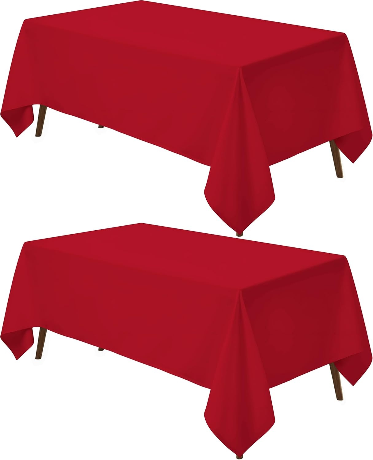 image:imageUtopia Kitchen Rectangle Table Cloth 1 Pack Tablecloth Machine Washable Polyester Table Cover for Dining Buffet Parties Picnics Events Weddings and Restaurants 52x70 Inches BlackRed
