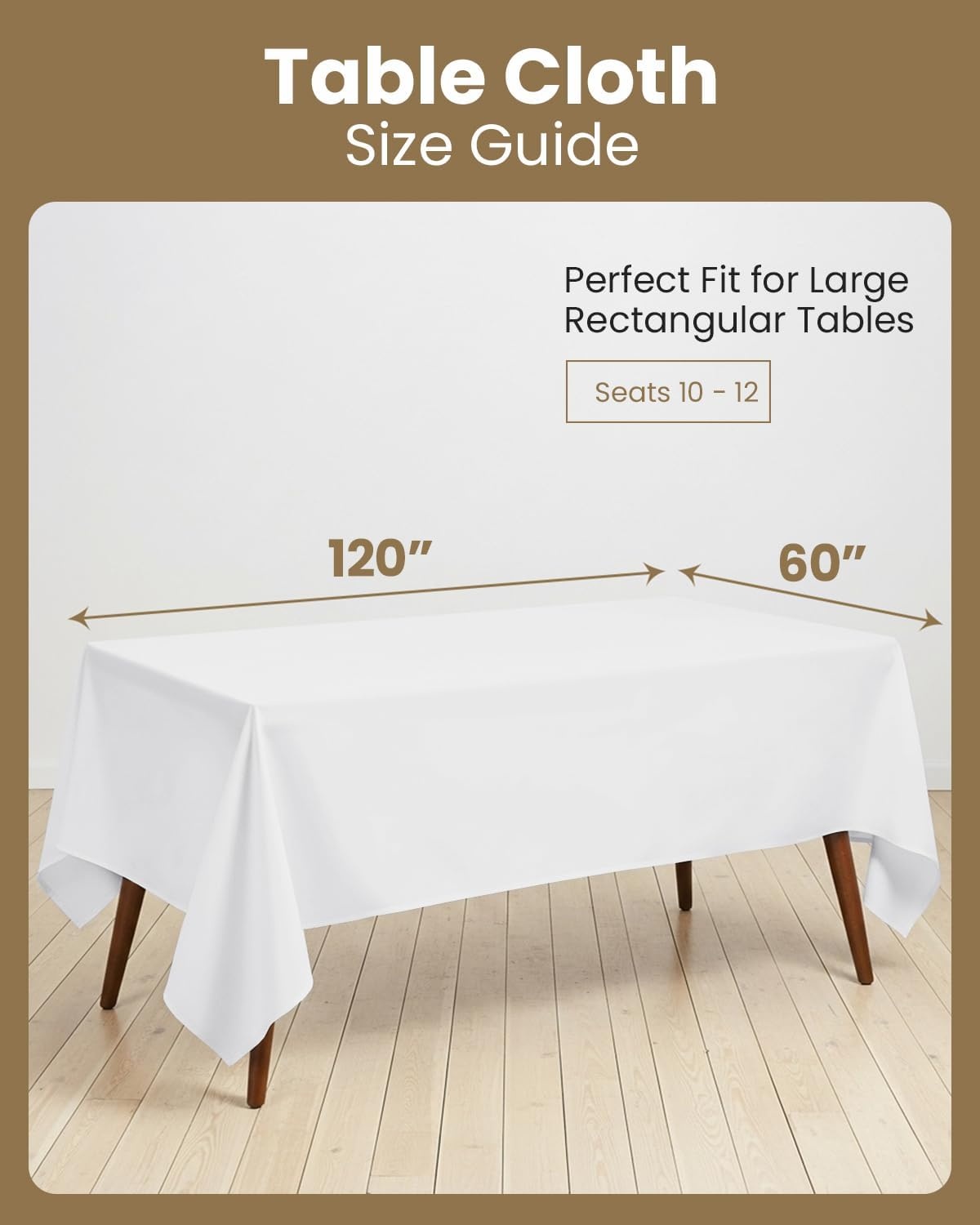 image:imageUtopia Kitchen Rectangle Table Cloth 1 Pack Tablecloth Machine Washable Polyester Table Cover for Dining Buffet Parties Picnics Events Weddings and Restaurants 52x70 Inches BlackWhite