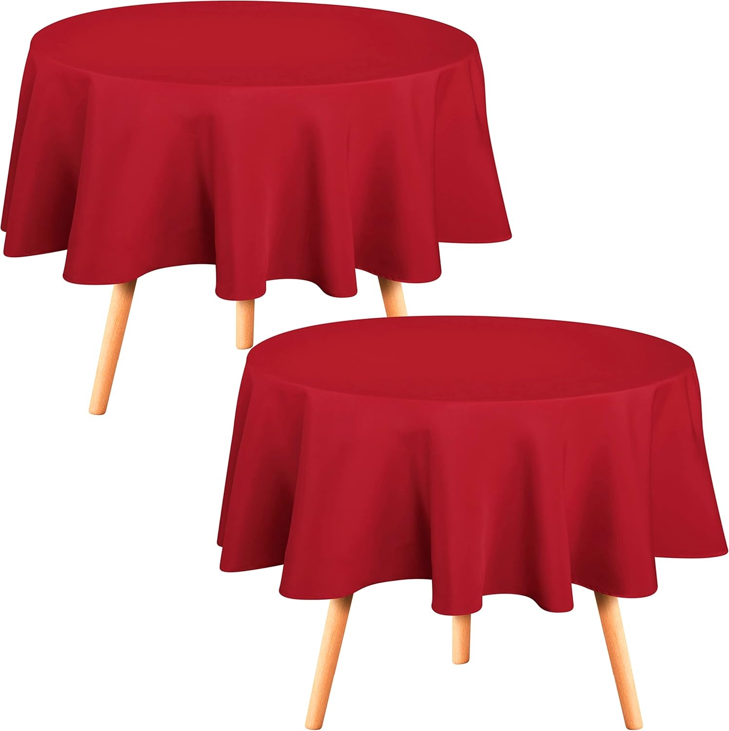 image:imageUtopia Kitchen Rectangle Table Cloth 1 Pack Tablecloth Machine Washable Polyester Table Cover for Dining Buffet Parties Picnics Events Weddings and Restaurants 52x70 Inches BlackRed