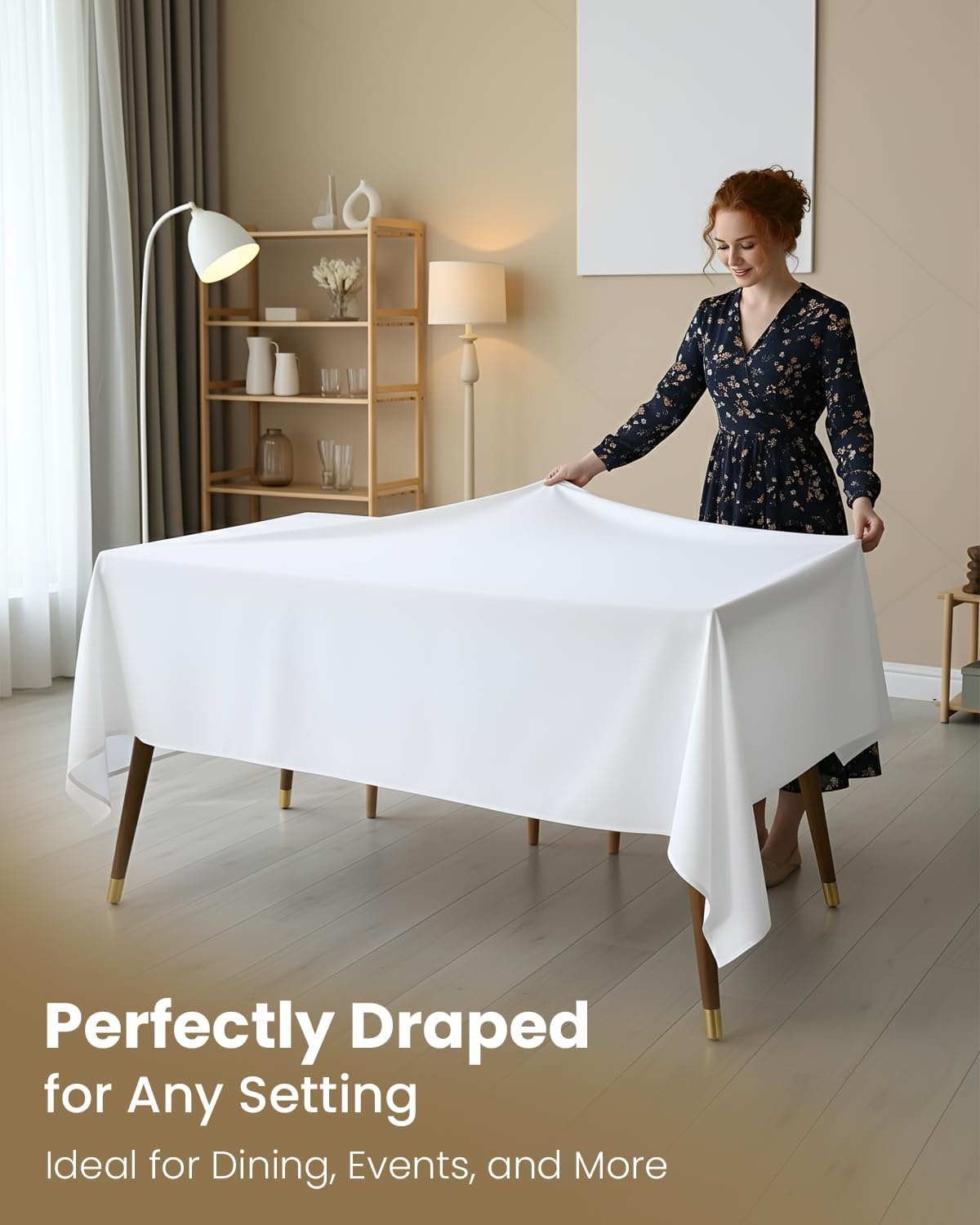 image:imageUtopia Kitchen Rectangle Table Cloth 1 Pack Tablecloth Machine Washable Polyester Table Cover for Dining Buffet Parties Picnics Events Weddings and Restaurants 52x70 Inches BlackWhite