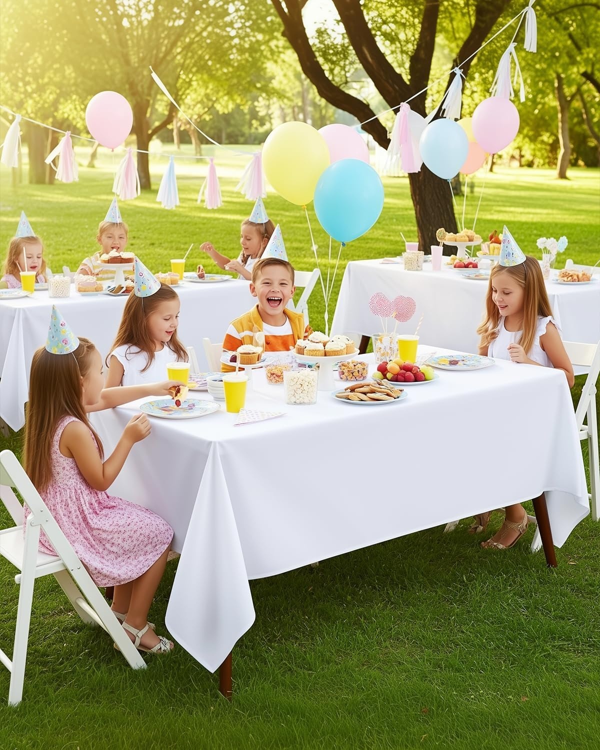 image:imageUtopia Kitchen Rectangle Table Cloth 1 Pack Tablecloth Machine Washable Polyester Table Cover for Dining Buffet Parties Picnics Events Weddings and Restaurants 52x70 Inches BlackWhite