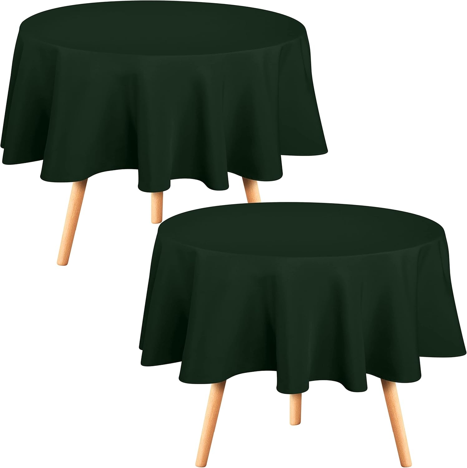 image:imageUtopia Kitchen Rectangle Table Cloth 1 Pack Tablecloth Machine Washable Polyester Table Cover for Dining Buffet Parties Picnics Events Weddings and Restaurants 52x70 Inches BlackHunter Green
