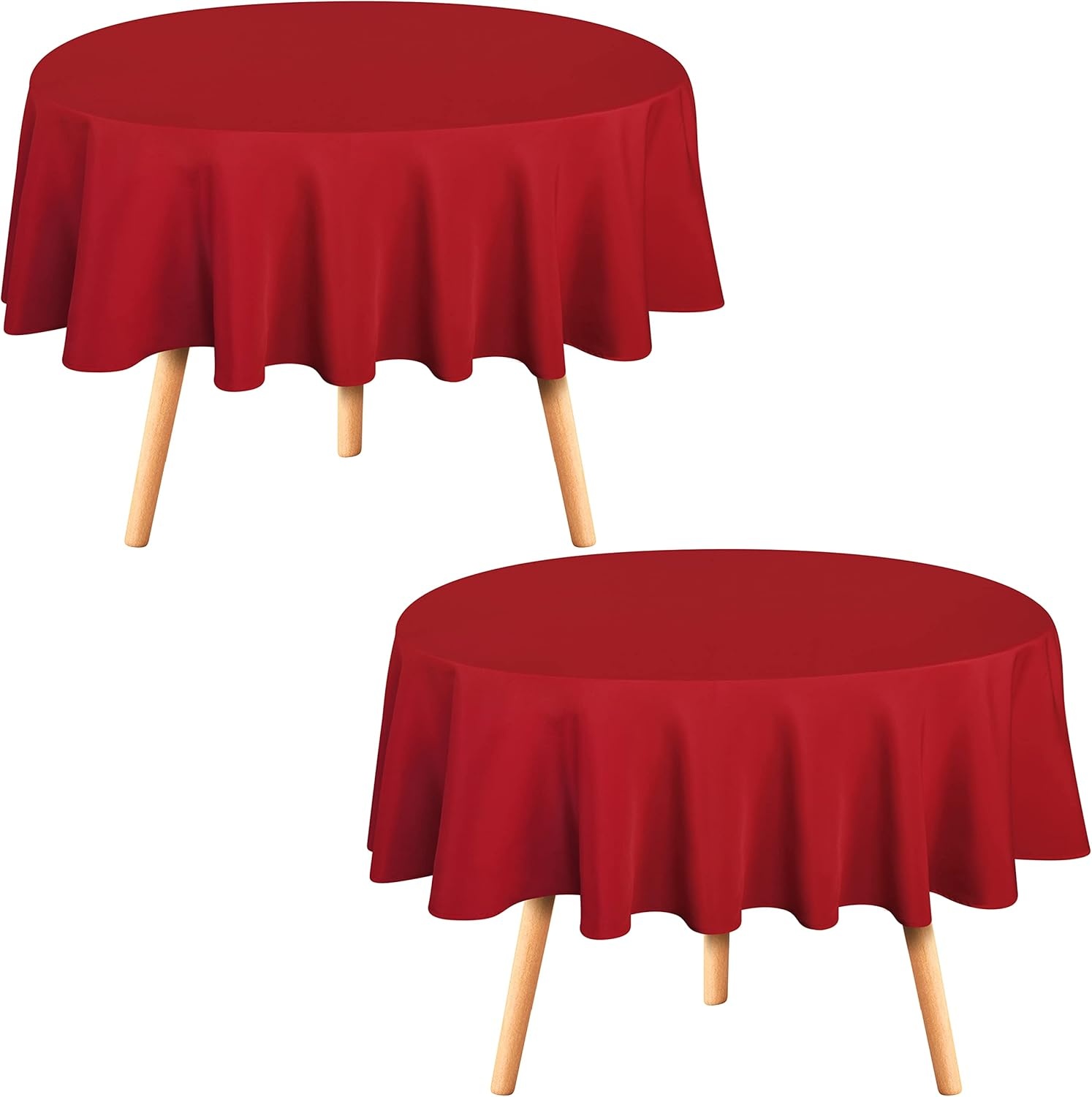 image:imageUtopia Kitchen Rectangle Table Cloth 1 Pack Tablecloth Machine Washable Polyester Table Cover for Dining Buffet Parties Picnics Events Weddings and Restaurants 52x70 Inches BlackRed