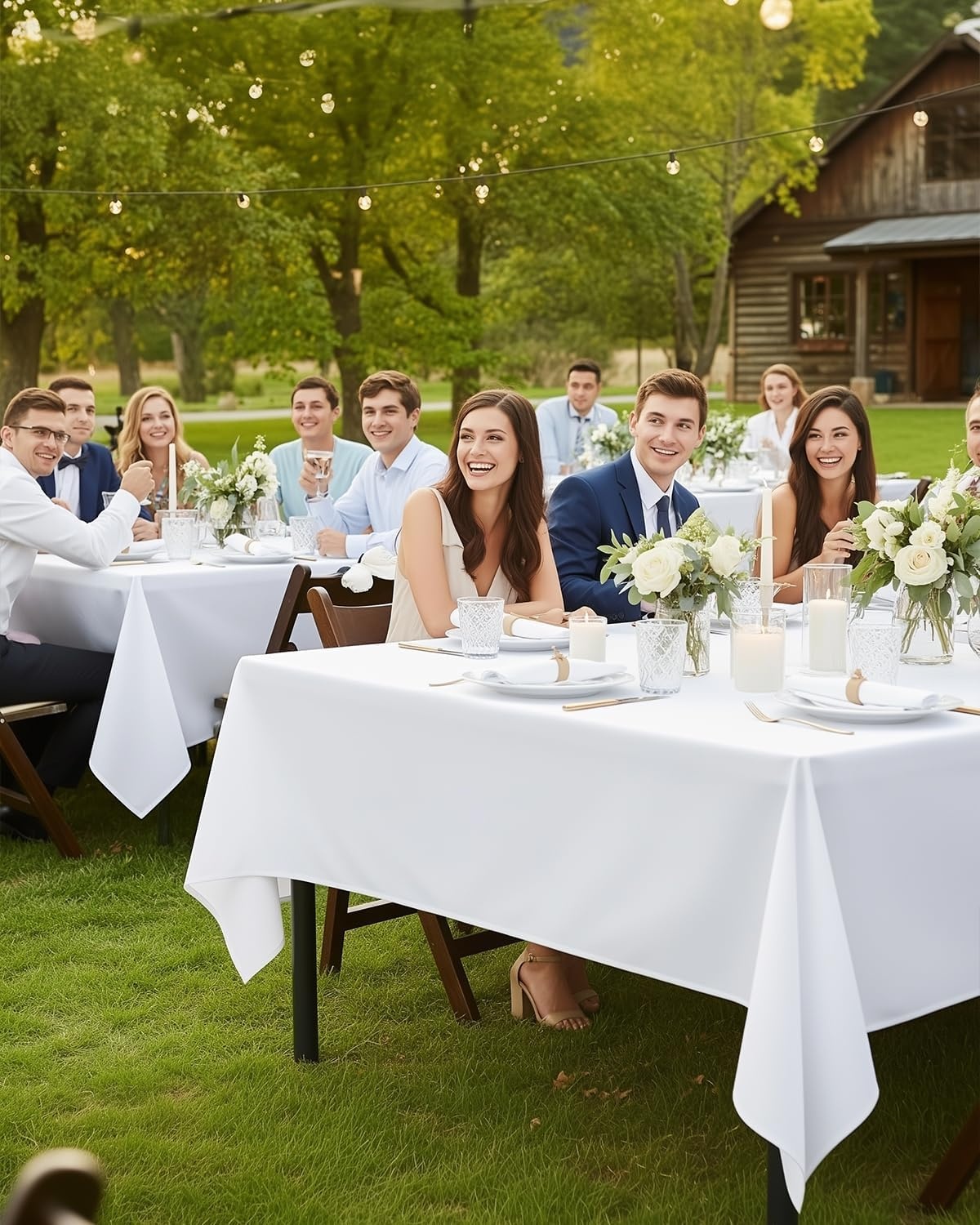 image:imageUtopia Kitchen Rectangle Table Cloth 1 Pack Tablecloth Machine Washable Polyester Table Cover for Dining Buffet Parties Picnics Events Weddings and Restaurants 52x70 Inches BlackWhite