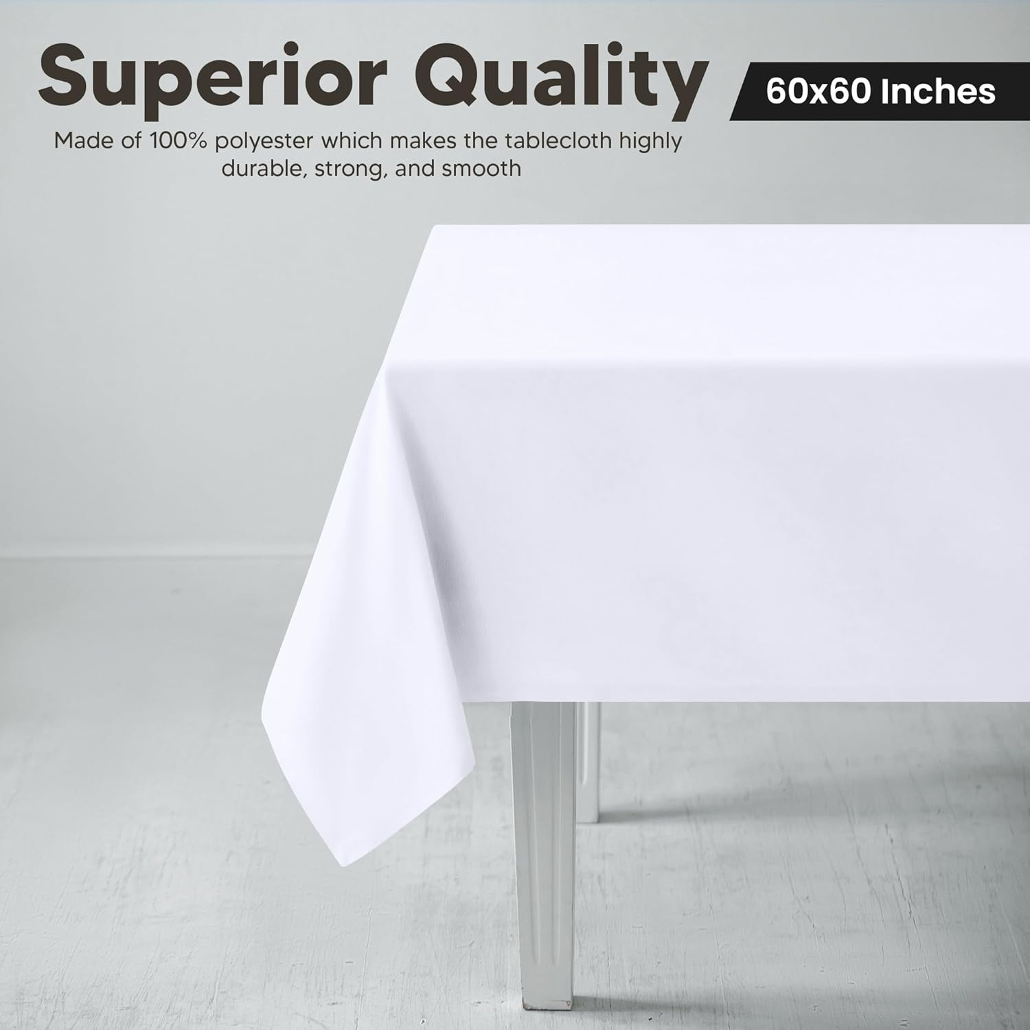 image:imageUtopia Kitchen Rectangle Table Cloth 1 Pack Tablecloth Machine Washable Polyester Table Cover for Dining Buffet Parties Picnics Events Weddings and Restaurants 52x70 Inches BlackWhite