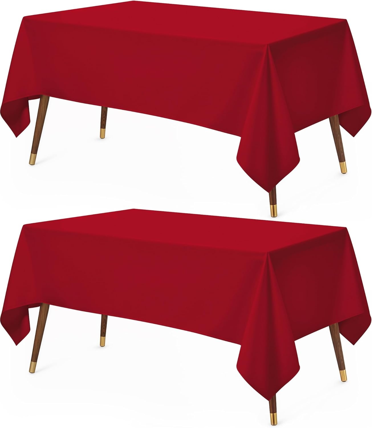 image:imageUtopia Kitchen Rectangle Table Cloth 1 Pack Tablecloth Machine Washable Polyester Table Cover for Dining Buffet Parties Picnics Events Weddings and Restaurants 52x70 Inches BlackRed