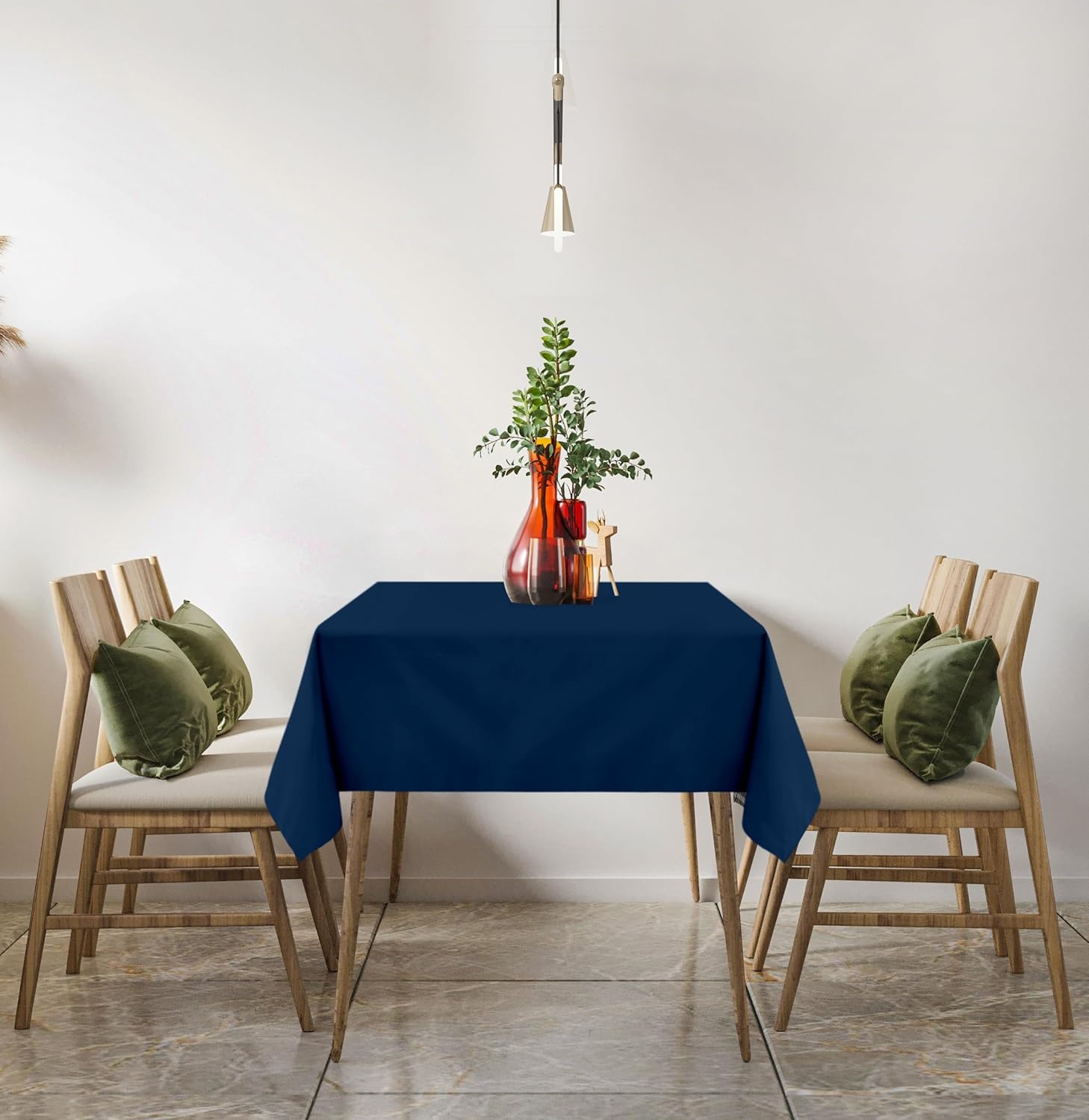 image:imageUtopia Kitchen Rectangle Table Cloth 1 Pack Tablecloth Machine Washable Polyester Table Cover for Dining Buffet Parties Picnics Events Weddings and Restaurants 52x70 Inches BlackNavy