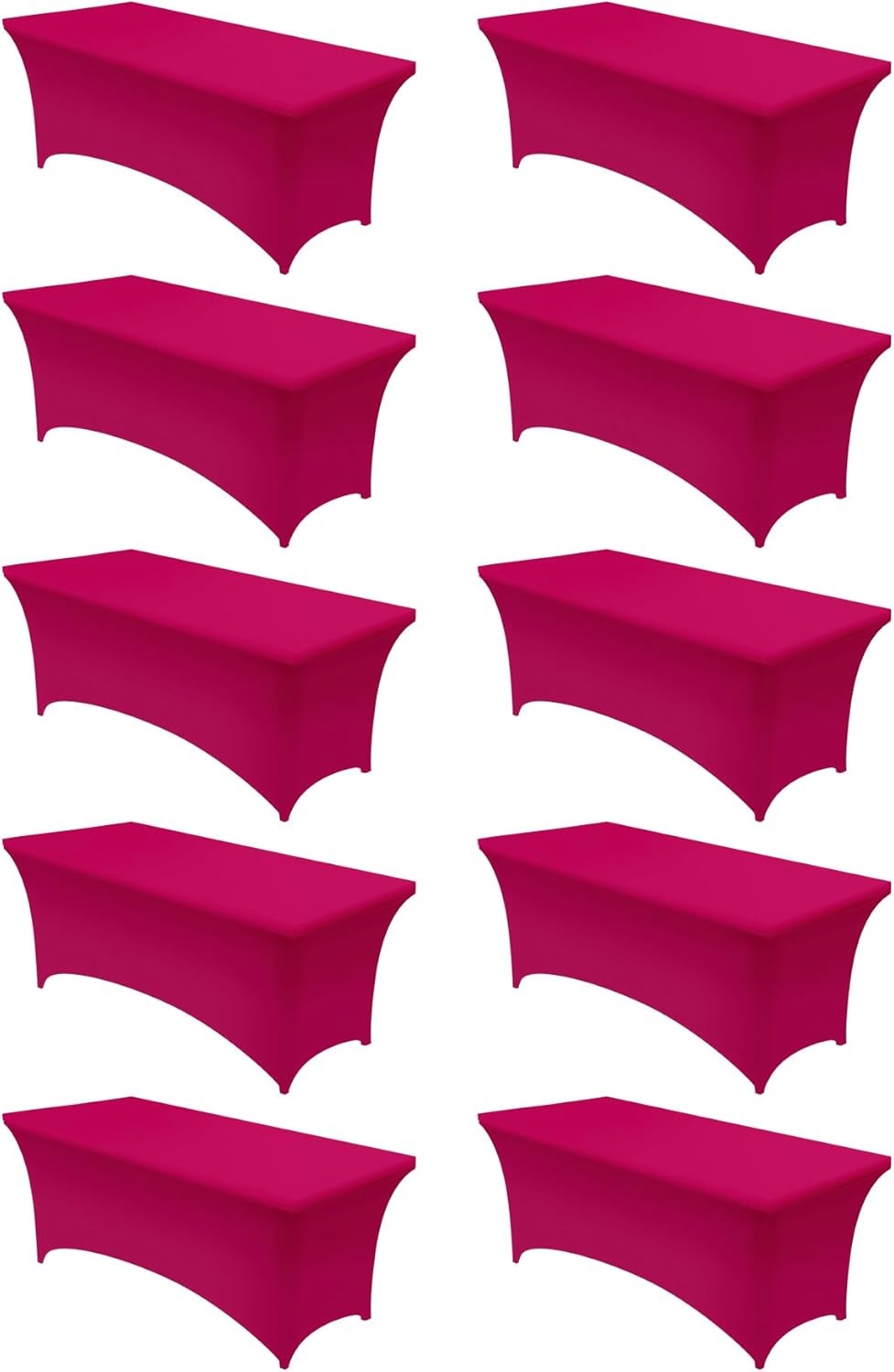 image:imageUtopia Kitchen Spandex Tablecloth 1 Pack 4FT Black Tight Fitted Washable and Wrinkle Resistant Stretch Rectangular Patio Table Cover for Event Wedding Banquet amp Parties 48Lx30Wx30H InchFuchsia