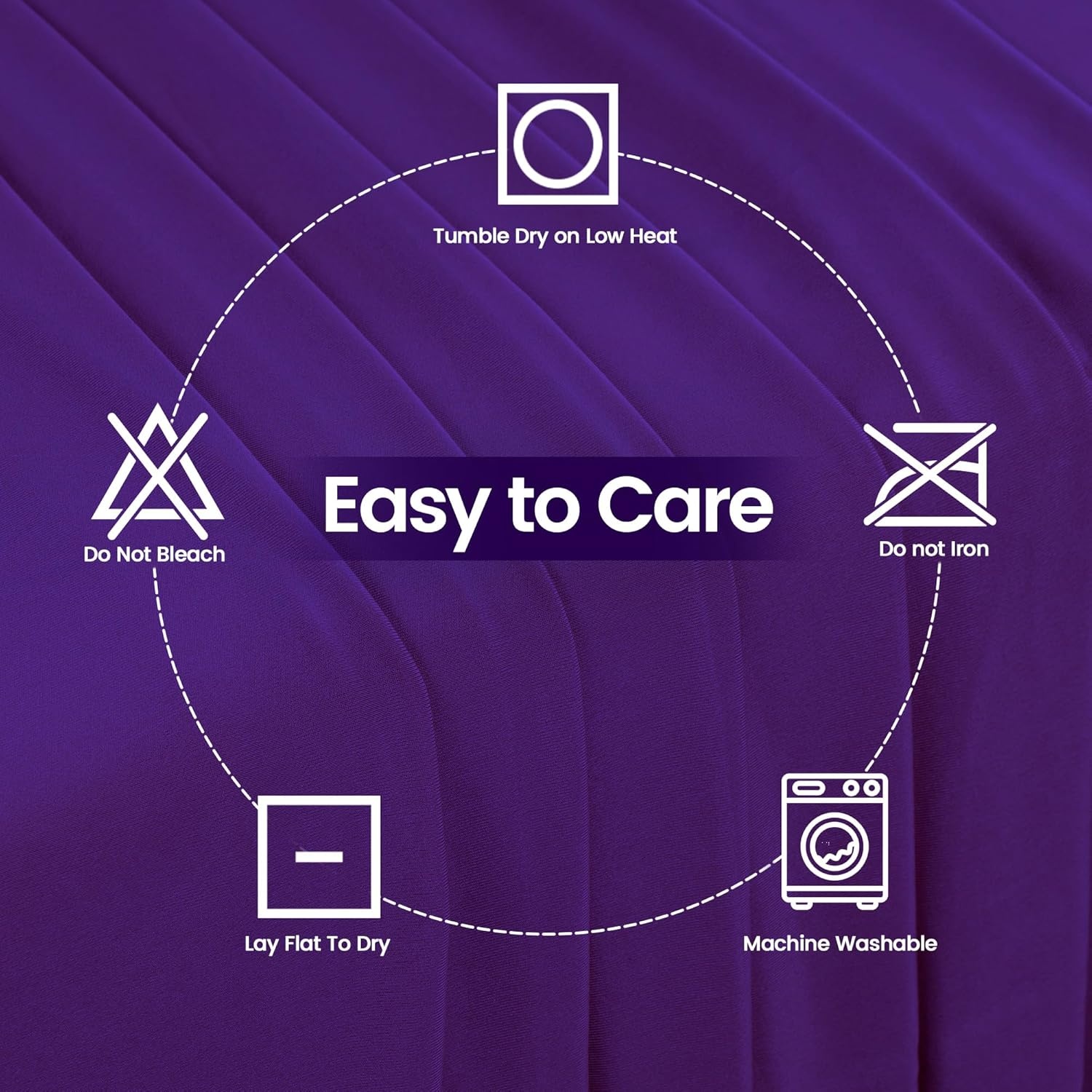 image:imageUtopia Kitchen Spandex Tablecloth 1 Pack 4FT Black Tight Fitted Washable and Wrinkle Resistant Stretch Rectangular Patio Table Cover for Event Wedding Banquet amp Parties 48Lx30Wx30H InchPurple