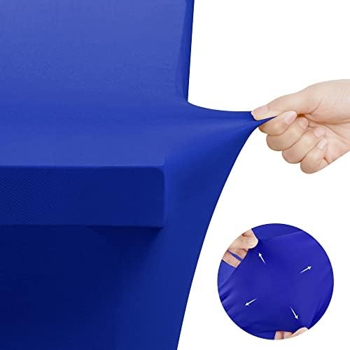 image:imageUtopia Kitchen Spandex Tablecloth 1 Pack 4FT Black Tight Fitted Washable and Wrinkle Resistant Stretch Rectangular Patio Table Cover for Event Wedding Banquet amp Parties 48Lx30Wx30H InchRoyal Blue