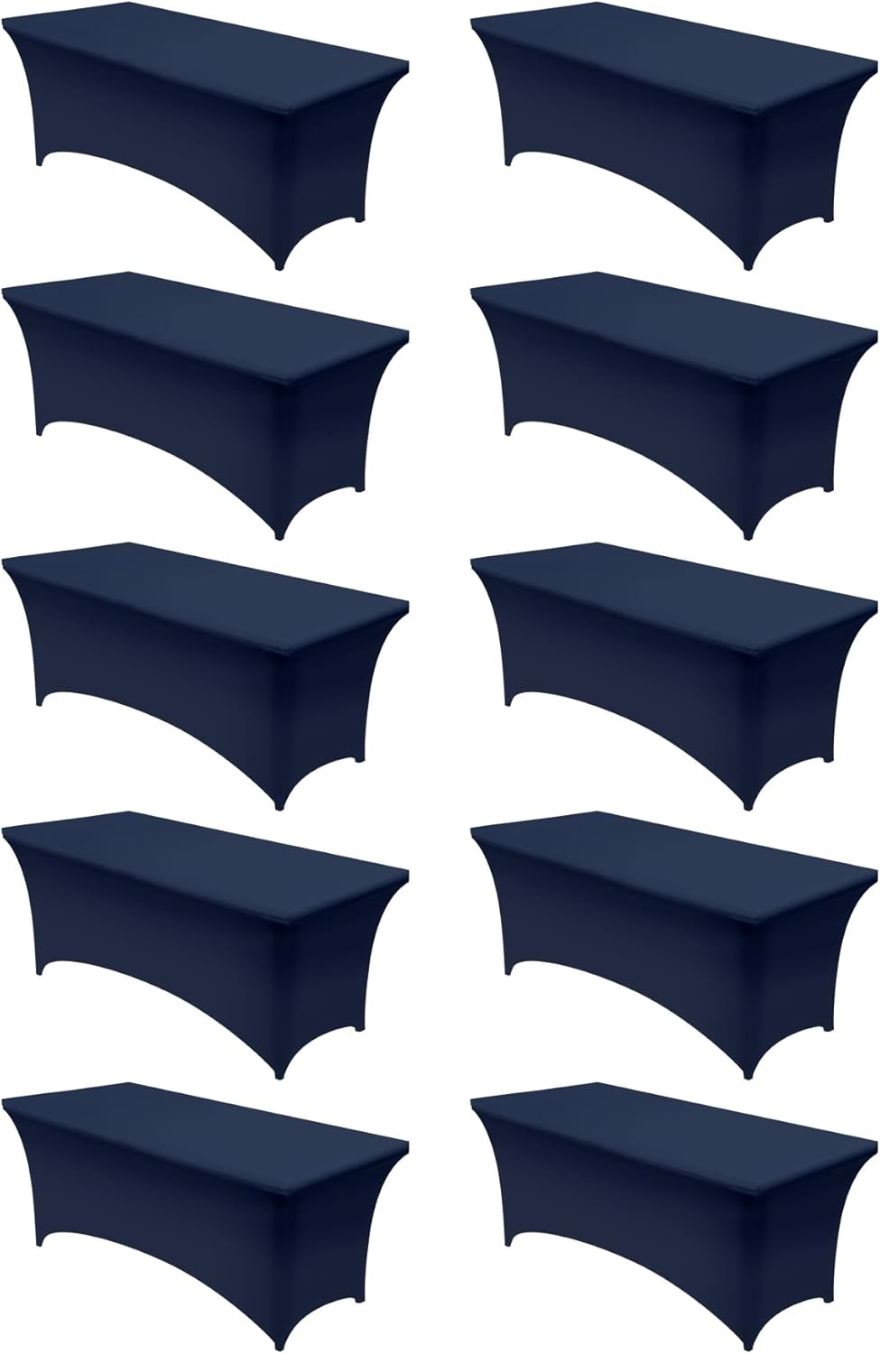 image:imageUtopia Kitchen Spandex Tablecloth 1 Pack 4FT Black Tight Fitted Washable and Wrinkle Resistant Stretch Rectangular Patio Table Cover for Event Wedding Banquet amp Parties 48Lx30Wx30H InchNavy Blue