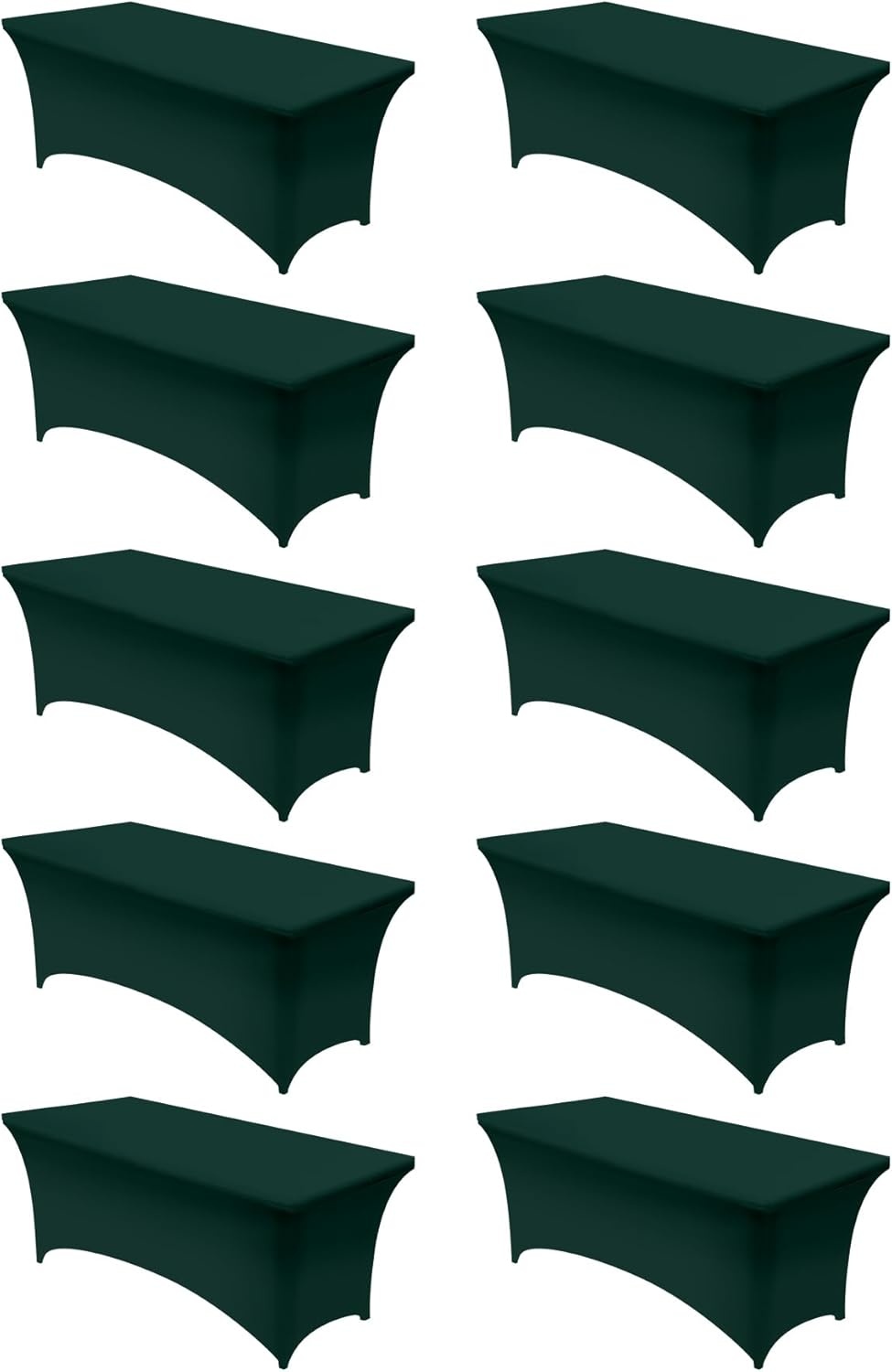 image:imageUtopia Kitchen Spandex Tablecloth 1 Pack 4FT Black Tight Fitted Washable and Wrinkle Resistant Stretch Rectangular Patio Table Cover for Event Wedding Banquet amp Parties 48Lx30Wx30H InchHunter Green