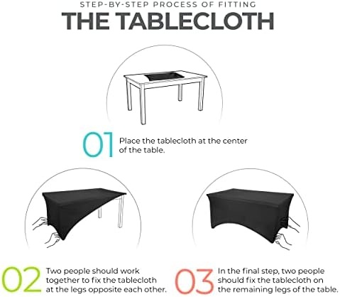 image:imageUtopia Kitchen Spandex Tablecloth 1 Pack 4FT Black Tight Fitted Washable and Wrinkle Resistant Stretch Rectangular Patio Table Cover for Event Wedding Banquet amp Parties 48Lx30Wx30H InchYellow
