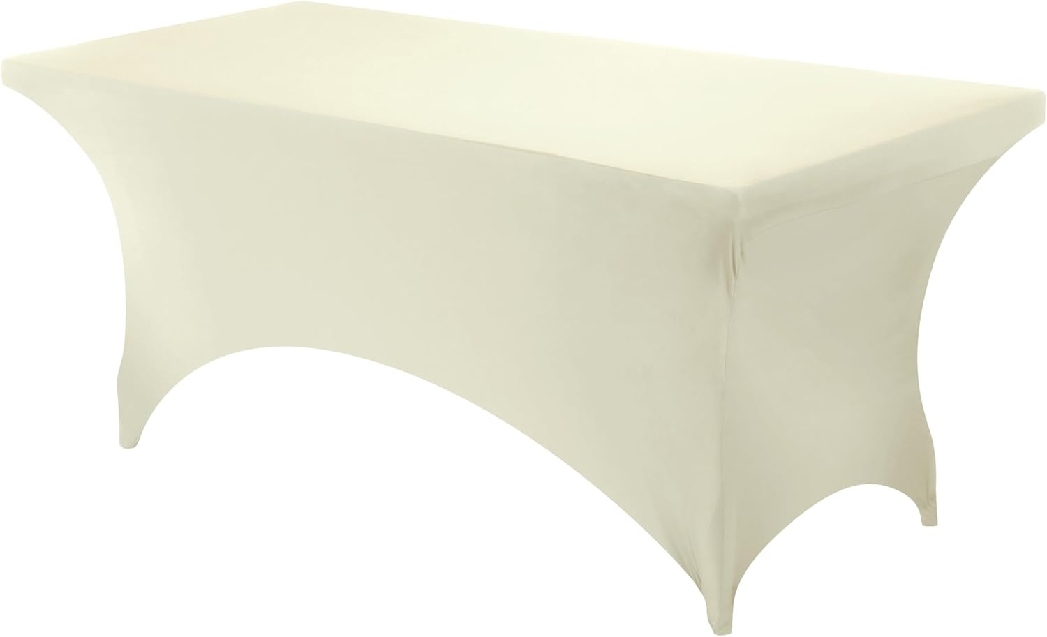 image:imageUtopia Kitchen Spandex Tablecloth 1 Pack 4FT Black Tight Fitted Washable and Wrinkle Resistant Stretch Rectangular Patio Table Cover for Event Wedding Banquet amp Parties 48Lx30Wx30H InchIvory