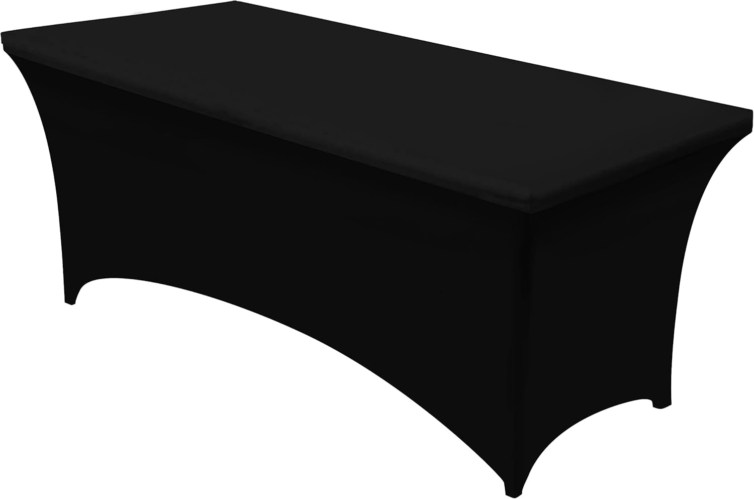 image:imageUtopia Kitchen Spandex Tablecloth 1 Pack 4FT Black Tight Fitted Washable and Wrinkle Resistant Stretch Rectangular Patio Table Cover for Event Wedding Banquet amp Parties 48Lx30Wx30H InchBlack