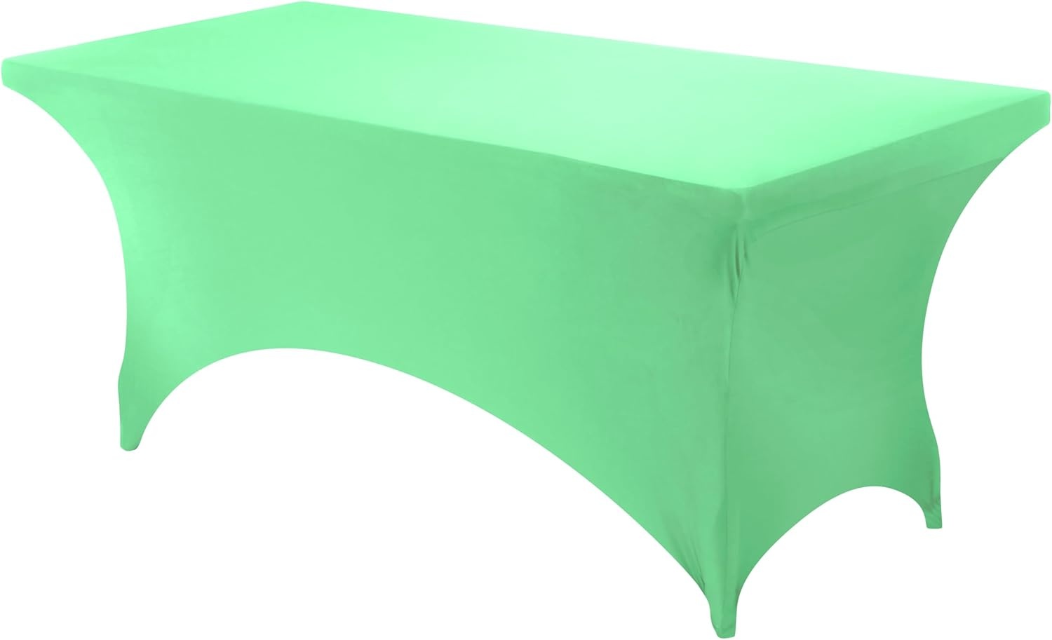 image:imageUtopia Kitchen Spandex Tablecloth 1 Pack 4FT Black Tight Fitted Washable and Wrinkle Resistant Stretch Rectangular Patio Table Cover for Event Wedding Banquet amp Parties 48Lx30Wx30H InchBright Green