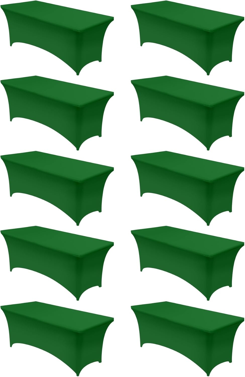 image:imageUtopia Kitchen Spandex Tablecloth 1 Pack 4FT Black Tight Fitted Washable and Wrinkle Resistant Stretch Rectangular Patio Table Cover for Event Wedding Banquet amp Parties 48Lx30Wx30H InchEmerald Green