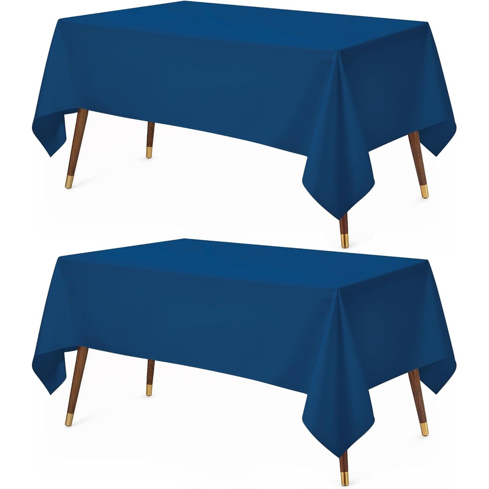 image:imageUtopia Kitchen Rectangle Table Cloth 1 Pack Tablecloth Machine Washable Polyester Table Cover for Dining Buffet Parties Picnics Events Weddings and Restaurants 52x70 Inches BlackRoyal Blue
