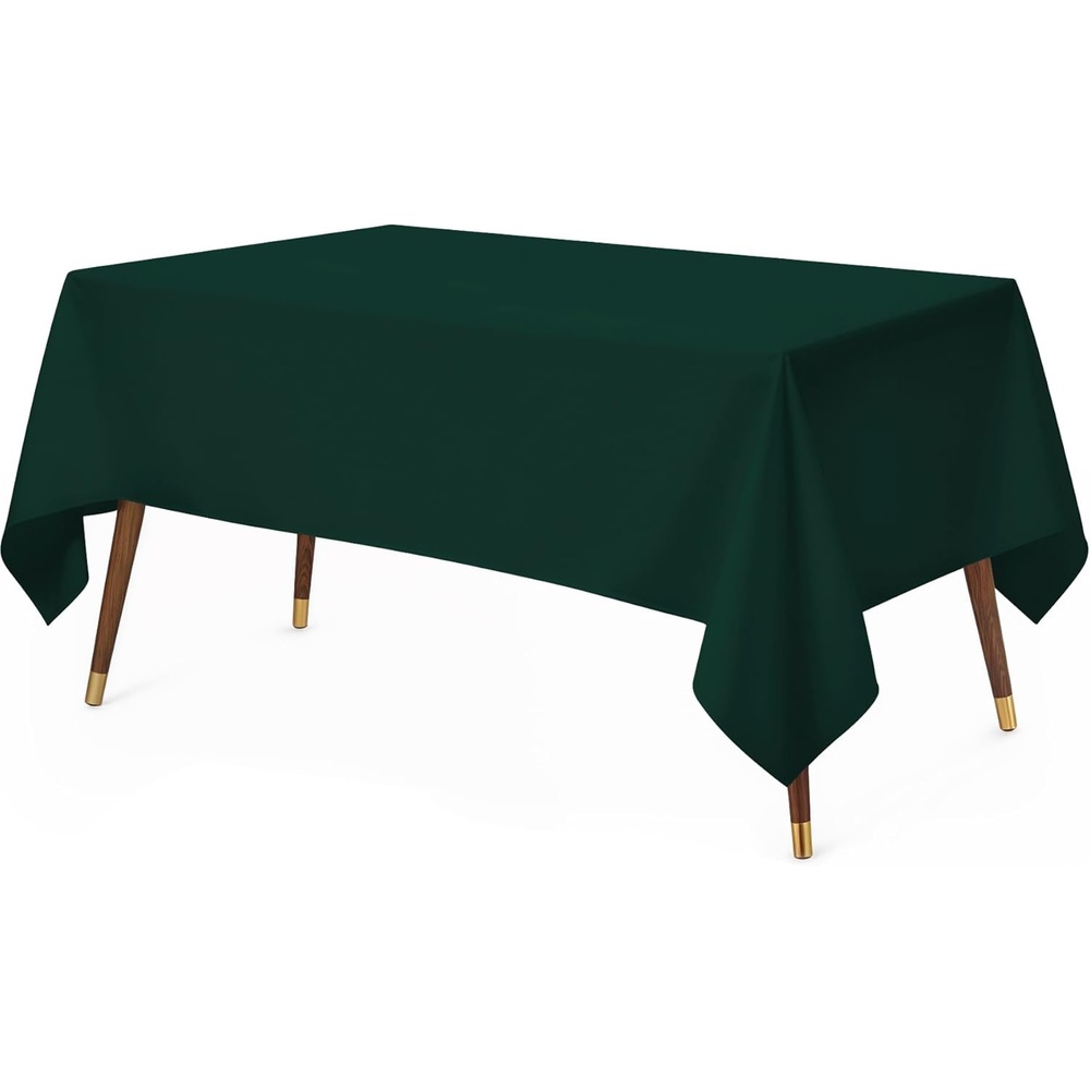 image:imageUtopia Kitchen Rectangle Table Cloth 1 Pack Tablecloth Machine Washable Polyester Table Cover for Dining Buffet Parties Picnics Events Weddings and Restaurants 52x70 Inches BlackHunter Green