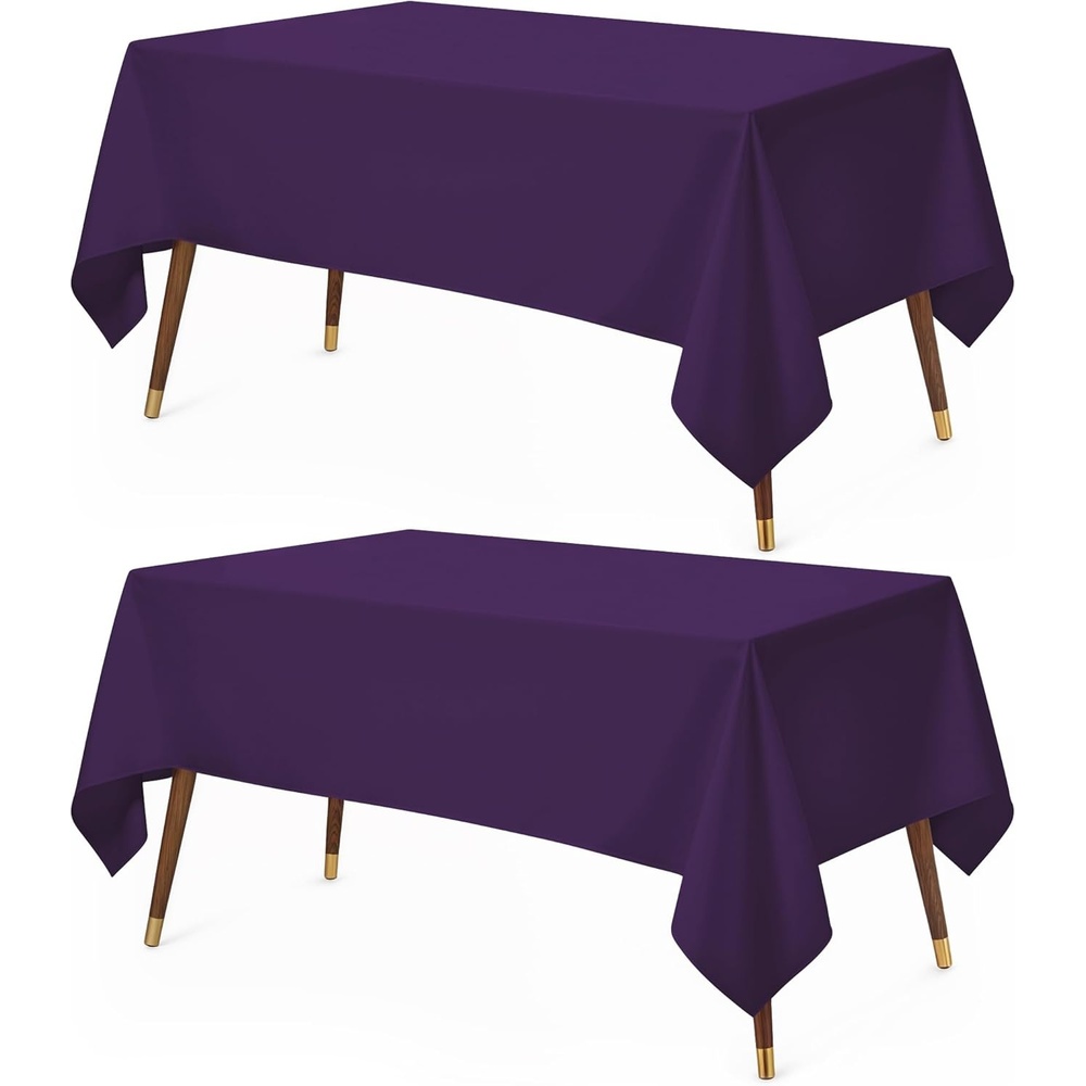 image:imageUtopia Kitchen Rectangle Table Cloth 1 Pack Tablecloth Machine Washable Polyester Table Cover for Dining Buffet Parties Picnics Events Weddings and Restaurants 52x70 Inches BlackPurple
