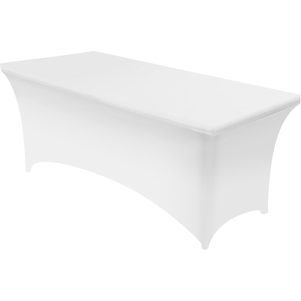 image:imageUtopia Kitchen Spandex Tablecloth 1 Pack 4FT Black Tight Fitted Washable and Wrinkle Resistant Stretch Rectangular Patio Table Cover for Event Wedding Banquet amp Parties 48Lx30Wx30H InchWhite