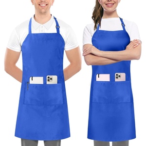image:imageUtopia Kitchen 2 Pack Bib Apron Adjustable with 2 Pockets Water and Oil Resistant Cooking Kitchen Chef Apron for Women MenBlue